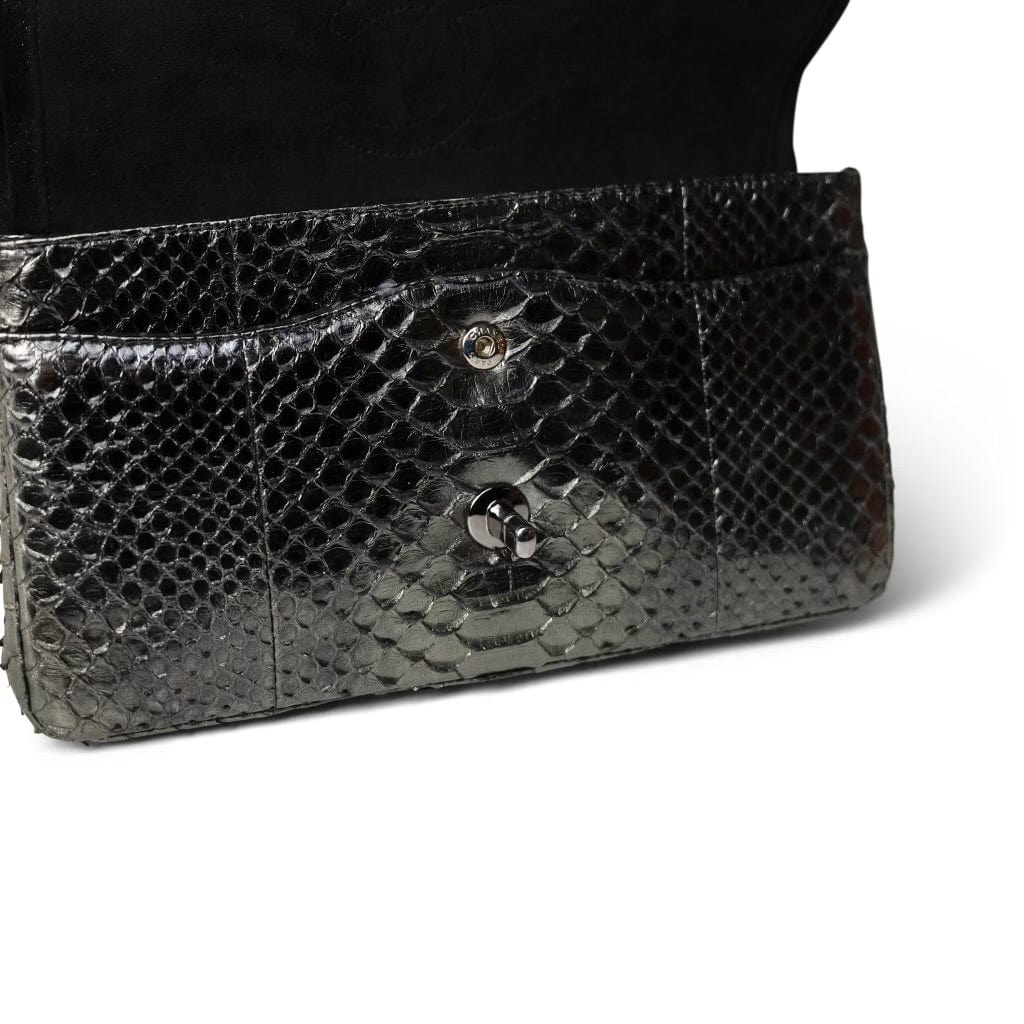 Medium Python Metallic Classic Double Flap