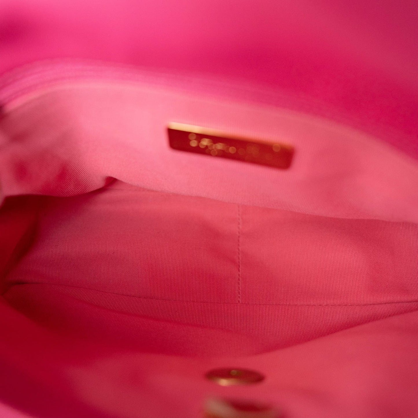 22P Pink Lambskin Quilted 19 Flap Small