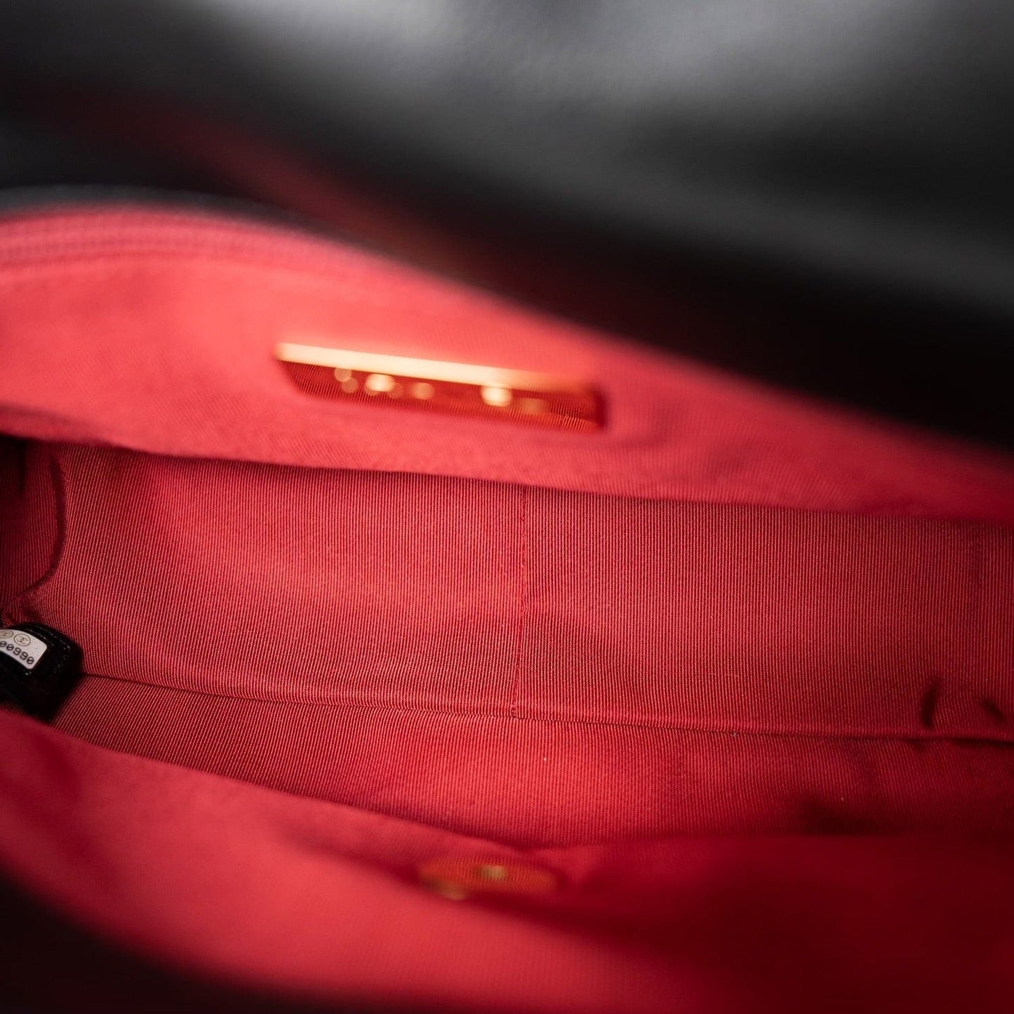 Black Goatskin Quilted 19 Flap Small MHW