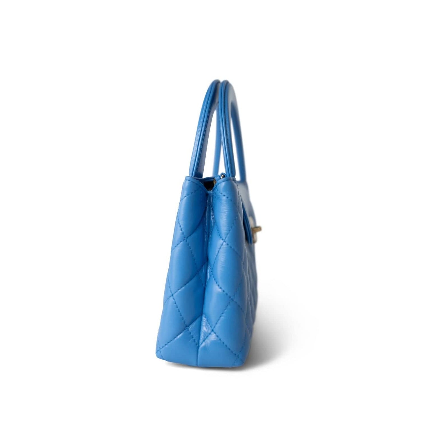 24P Blue Nano Kelly Shopper Aged Gold Hardware