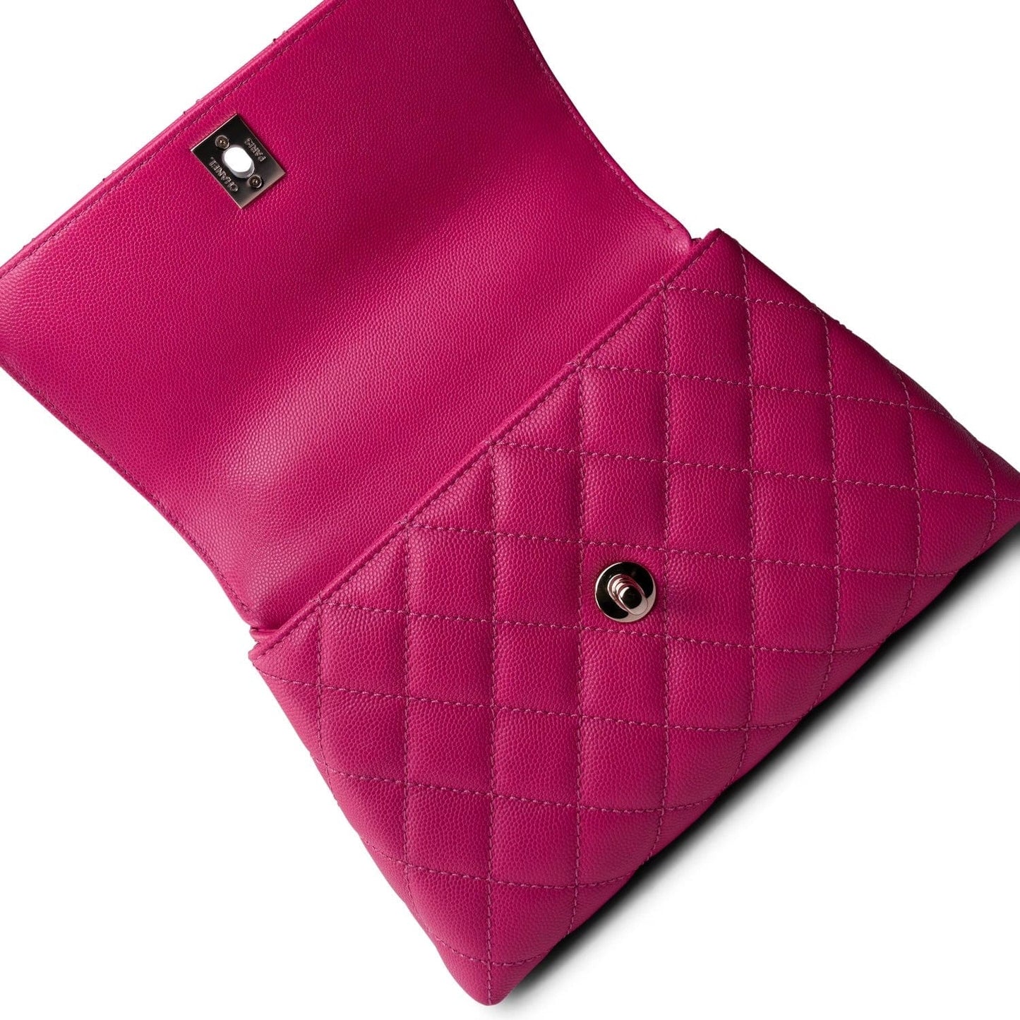 Pink Caviar Quilted Coco Handle Small Light Gold Hardware