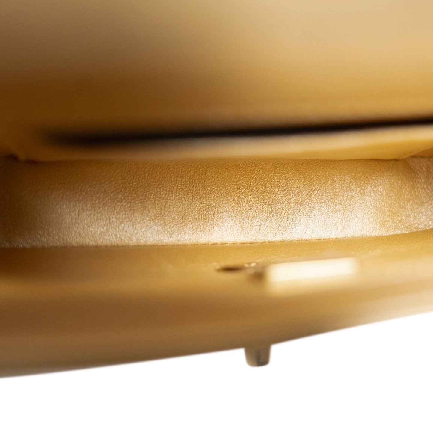 23P Gold Lambskin Quilted Mini Sweetheart Single Flap Bag Aged GHW