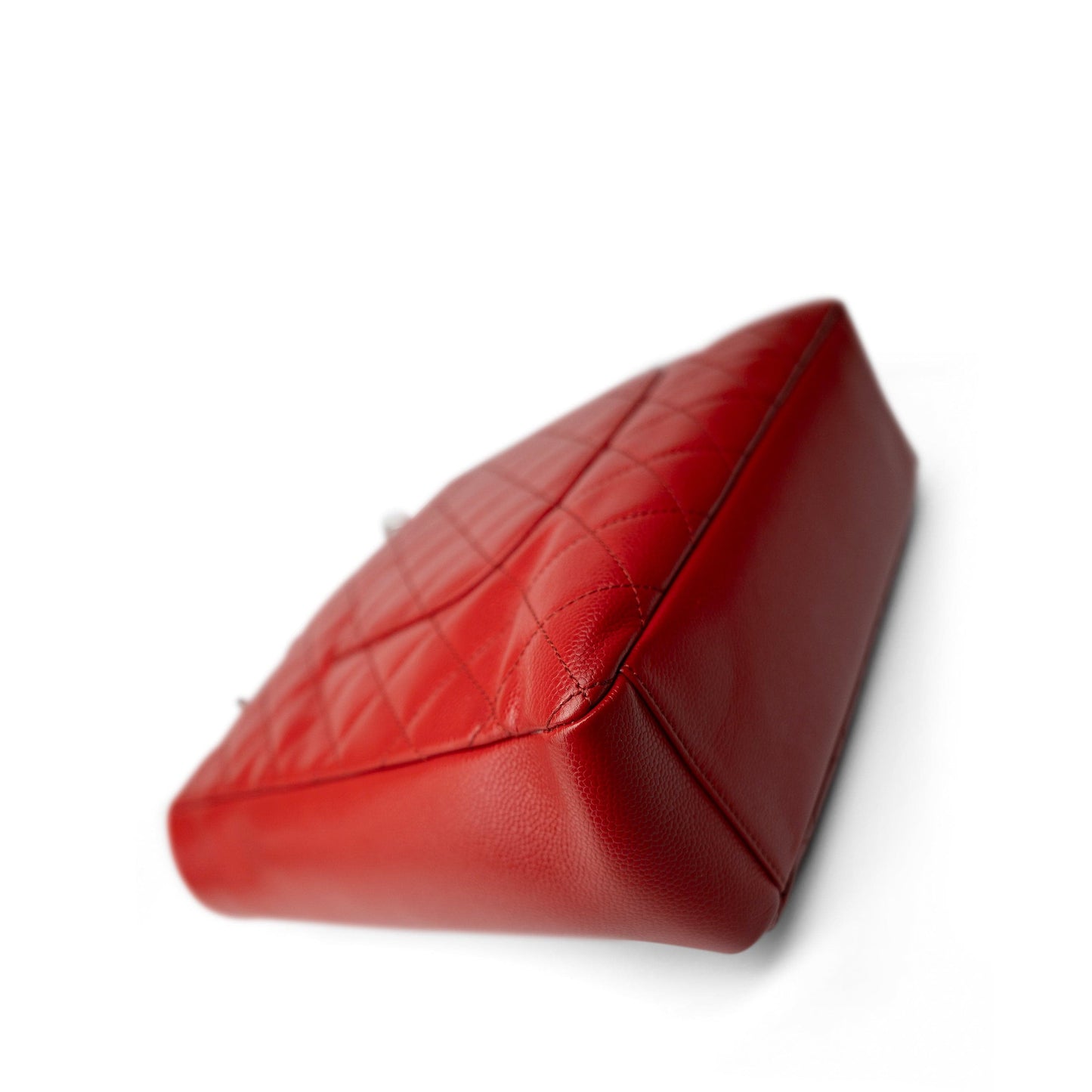 Red Caviar Quilted PST XL Silver Hardware