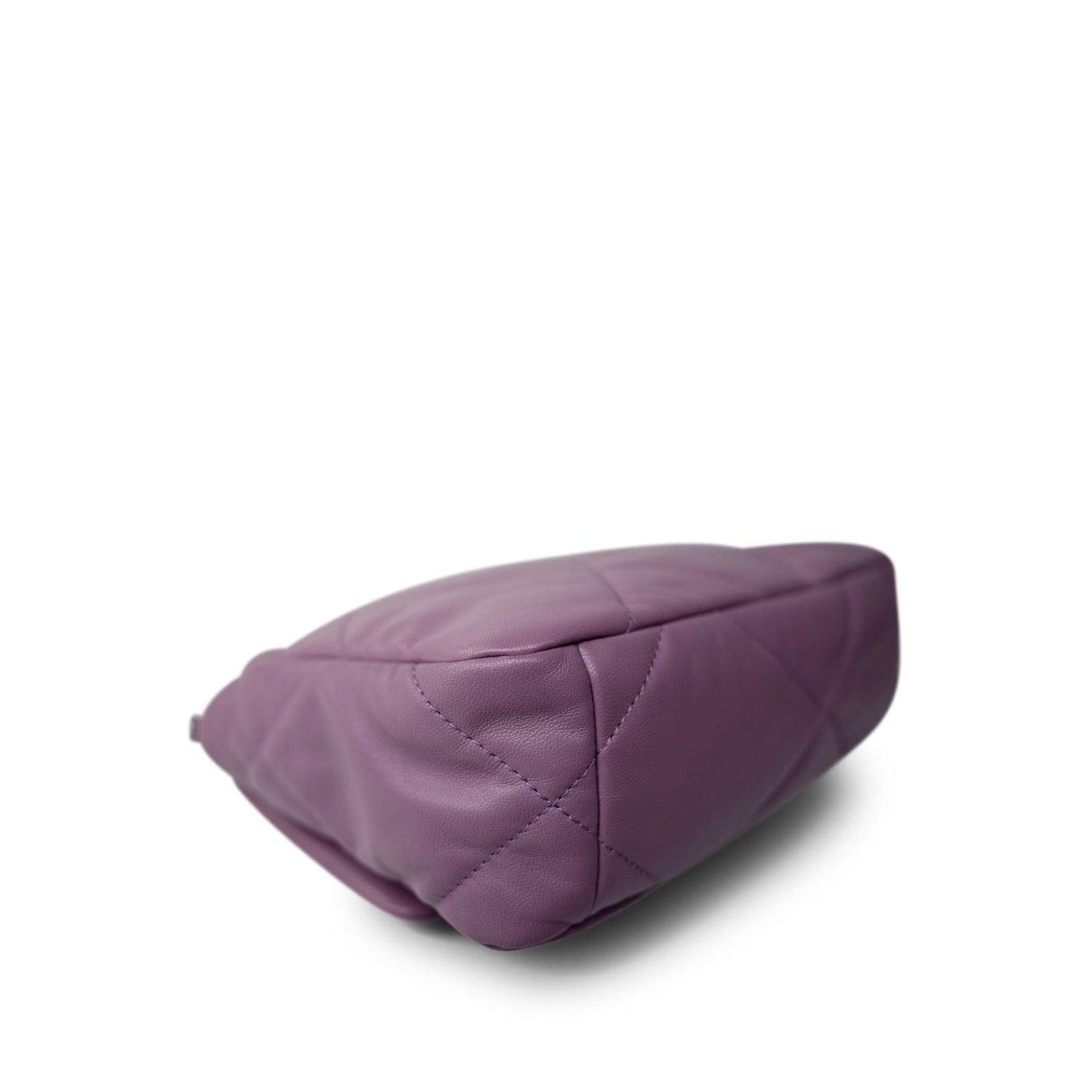 20B Purple Goatskin Quilted 19 Flap Small Mixed Hardware