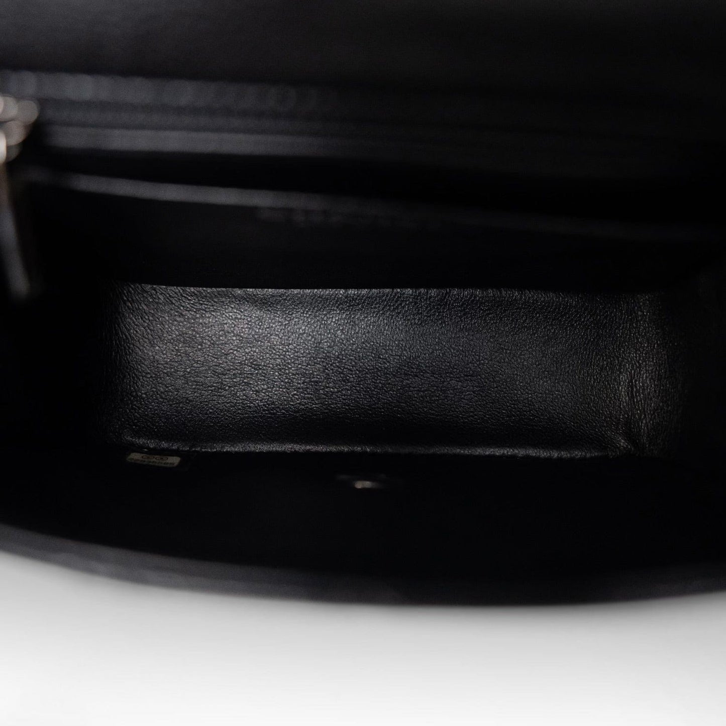 Black Caviar Quilted Mini Square Flap SHW