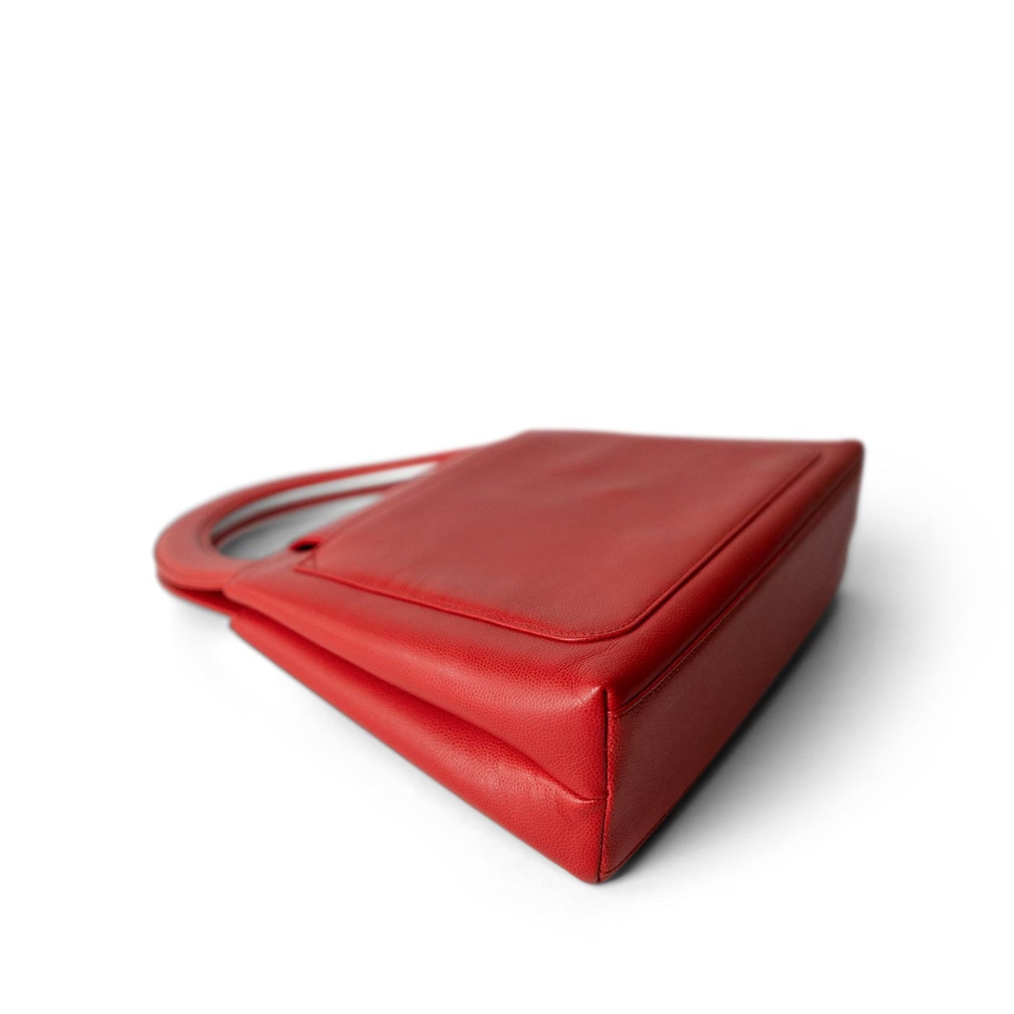 Vintage Red Kelly Top Handle Gold Hardware