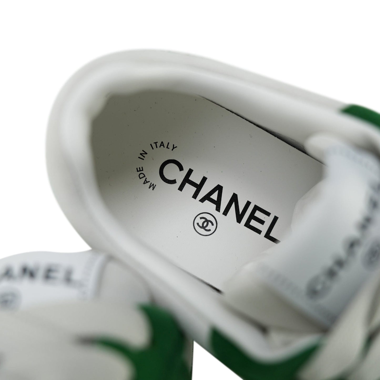 23P Green & White Suede Kidskin Sneakers Size 37.5