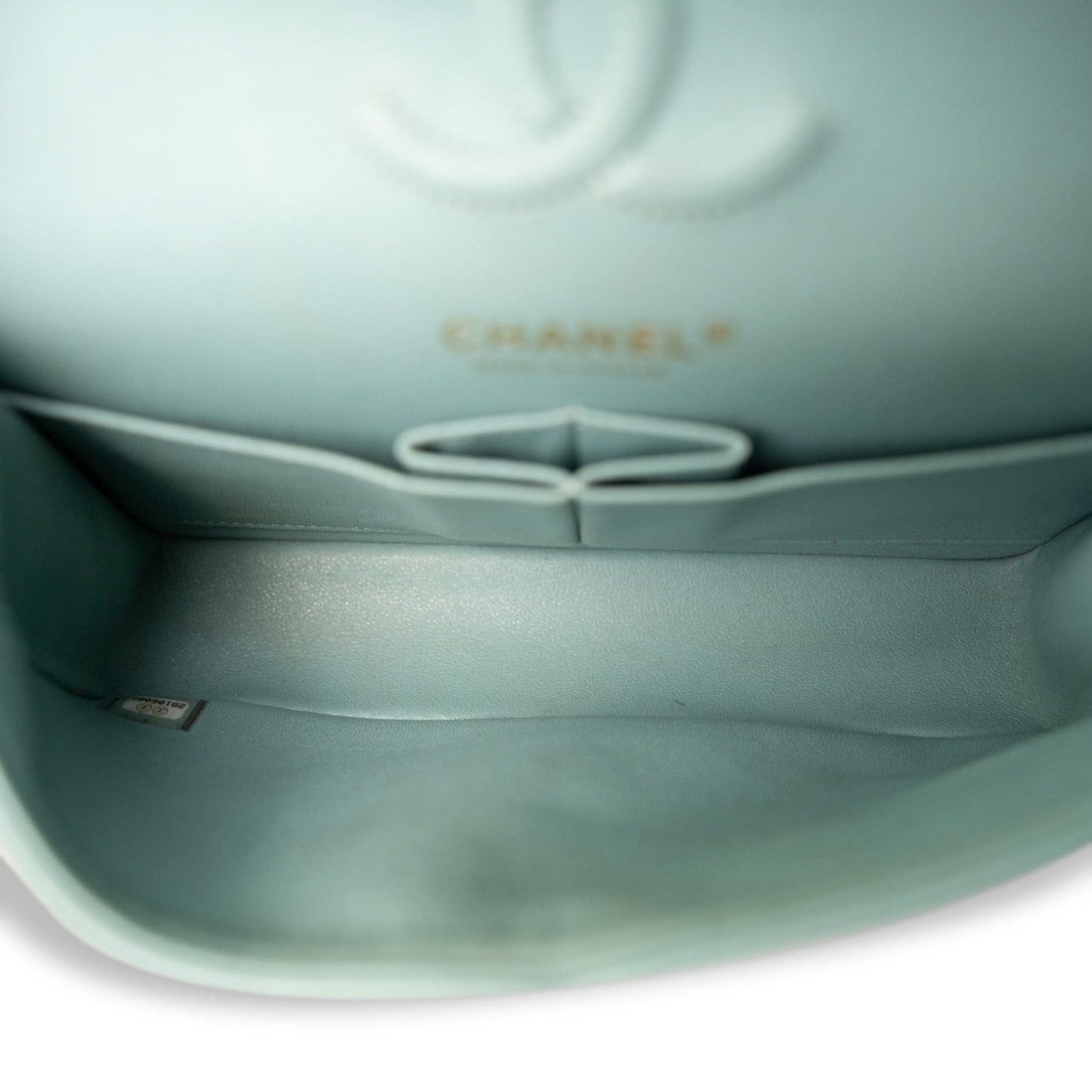 Tiffany Blue Caviar Quilted Classic Flap Small Light Gold Hardware