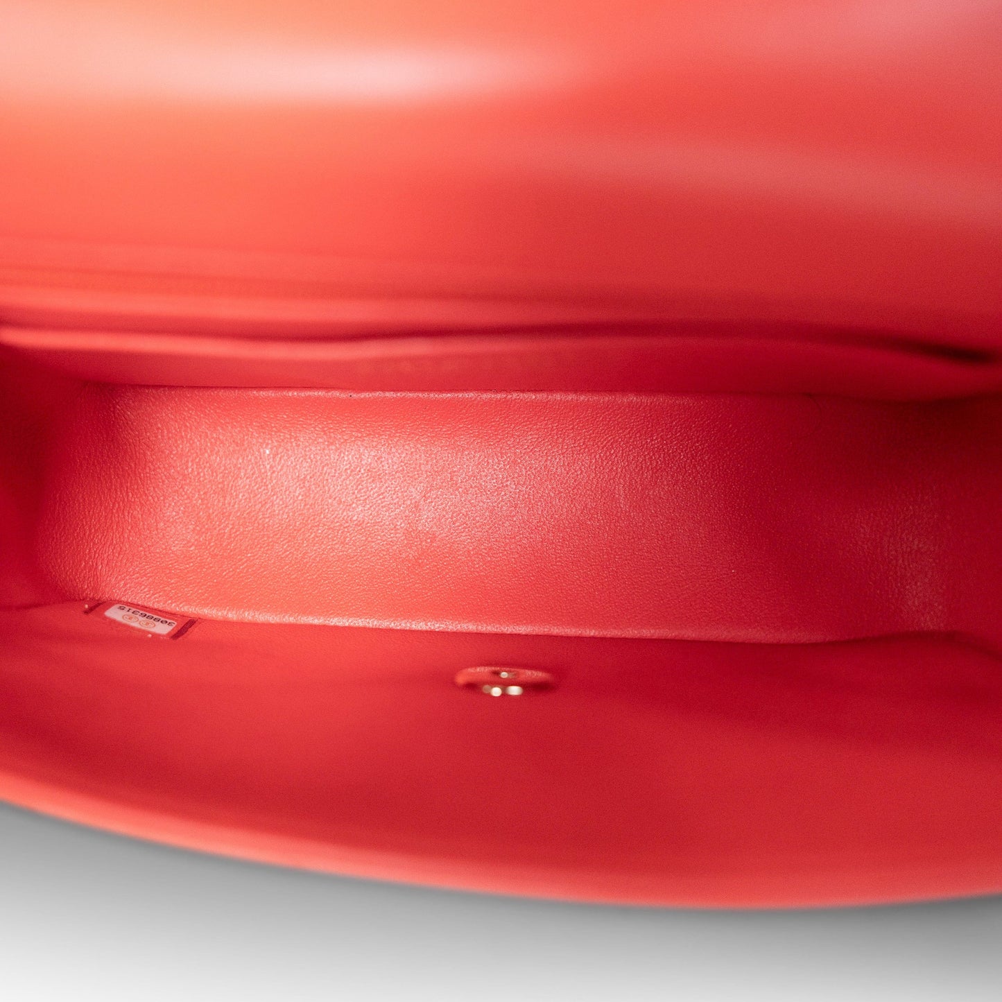 21P Red Lambskin Quilted Mini Rectangular Single Flap