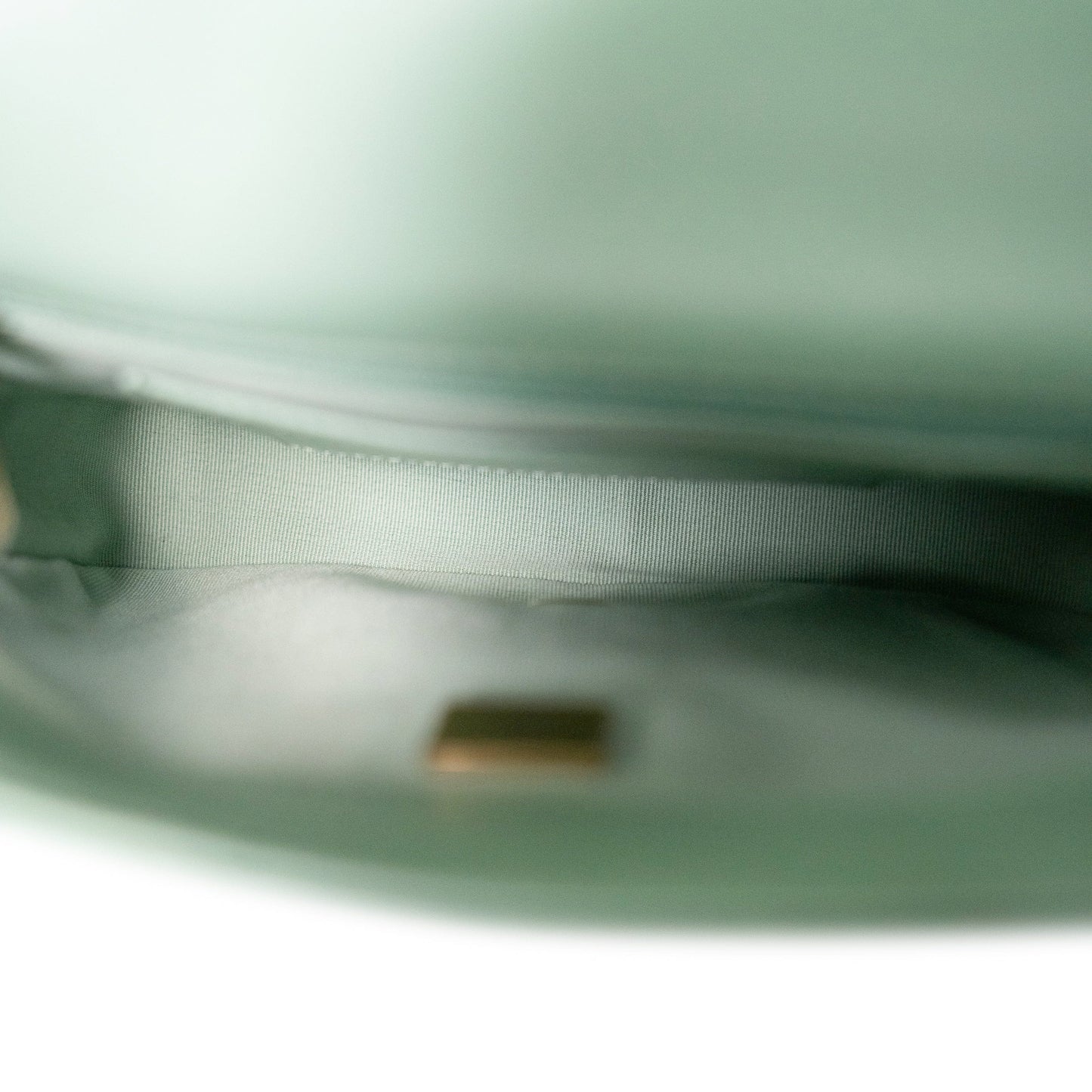 23P Light Green Lambskin Quilted Funkytown Flap Bag Antique Gold Hardware