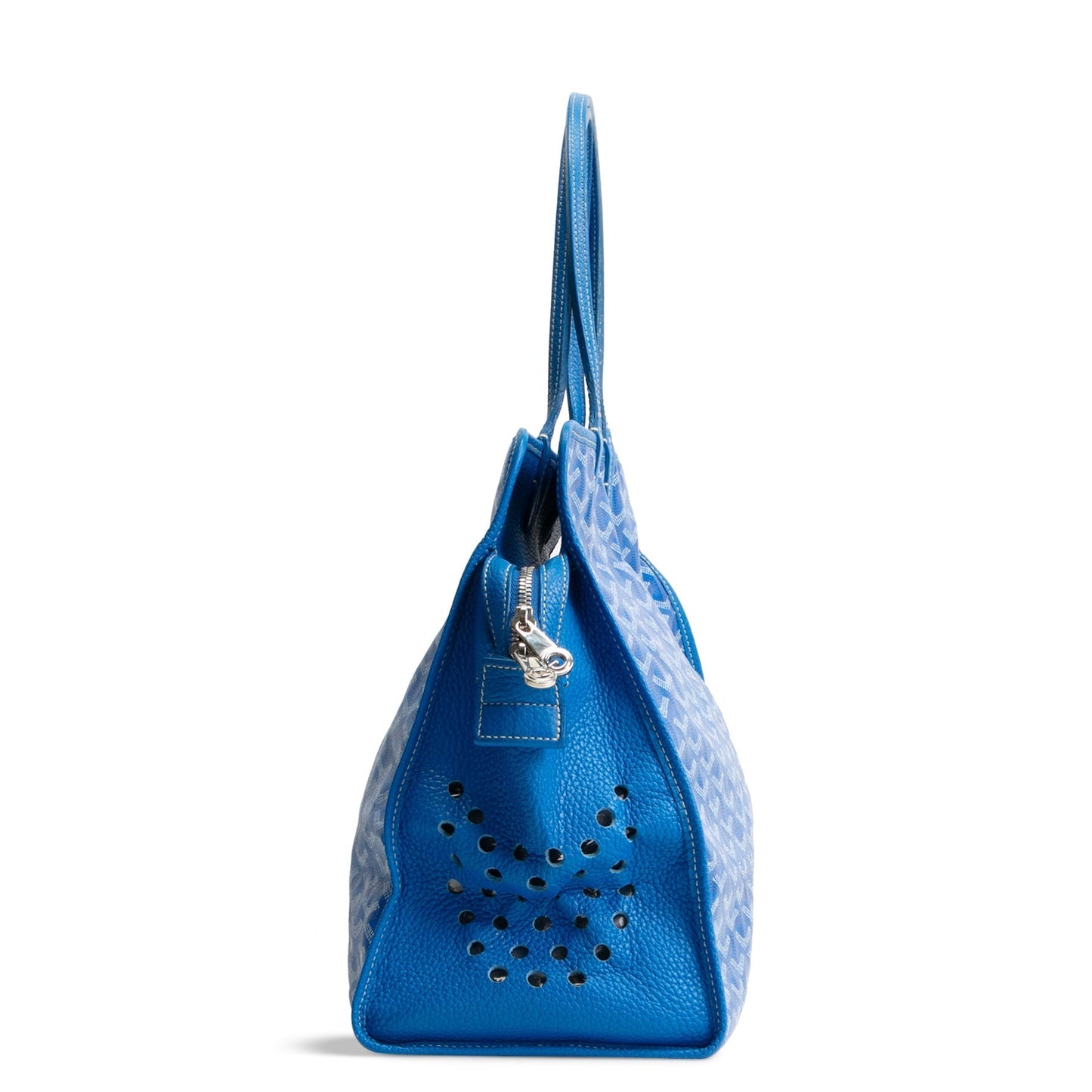 GOYARD Goyardine Sac Hardy Pet Carrier PM w/ Pouch- Sky Blue
