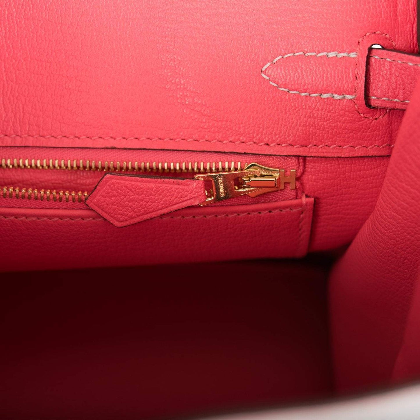 Hermes Birkin 25 Gris Perle and Rose Azalee Chèvre Brushed Gold Hardware