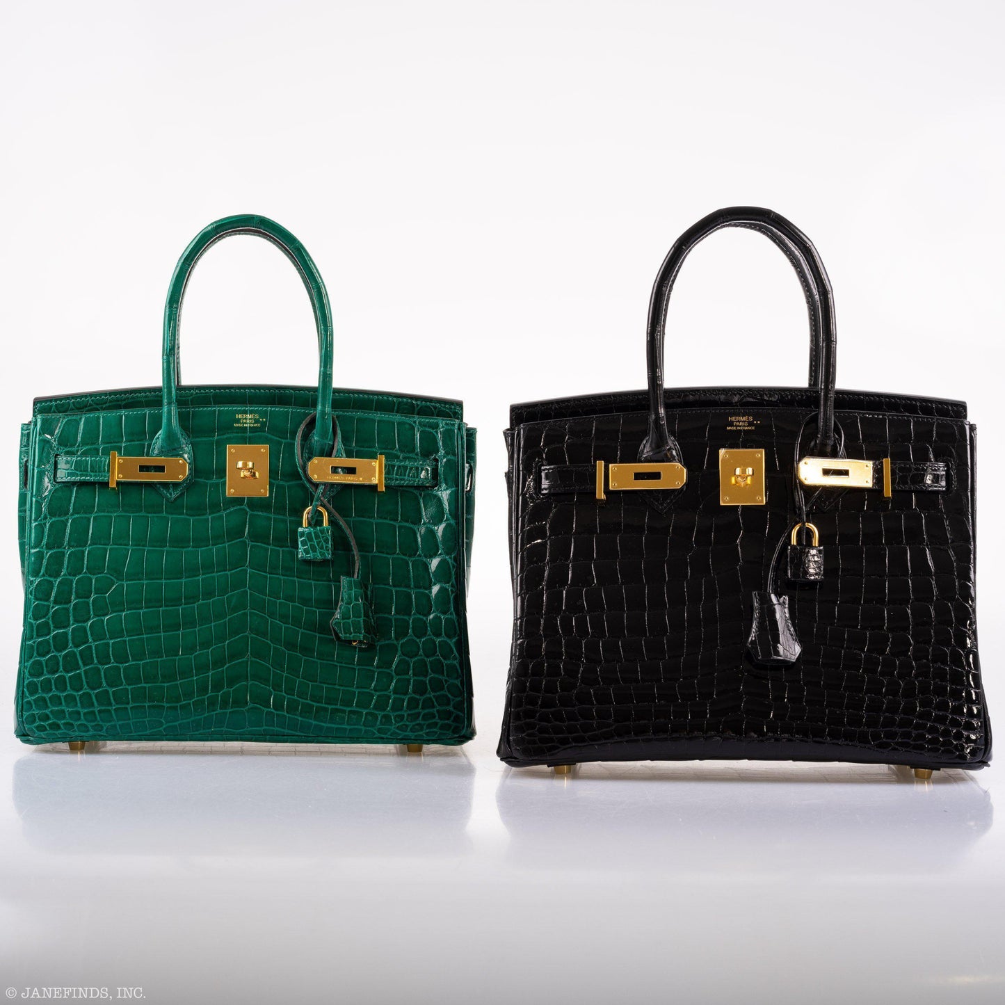Hermes Birkin 30 Vert Emerald Niloticus Crocodile Gold Hardware - 2019, D