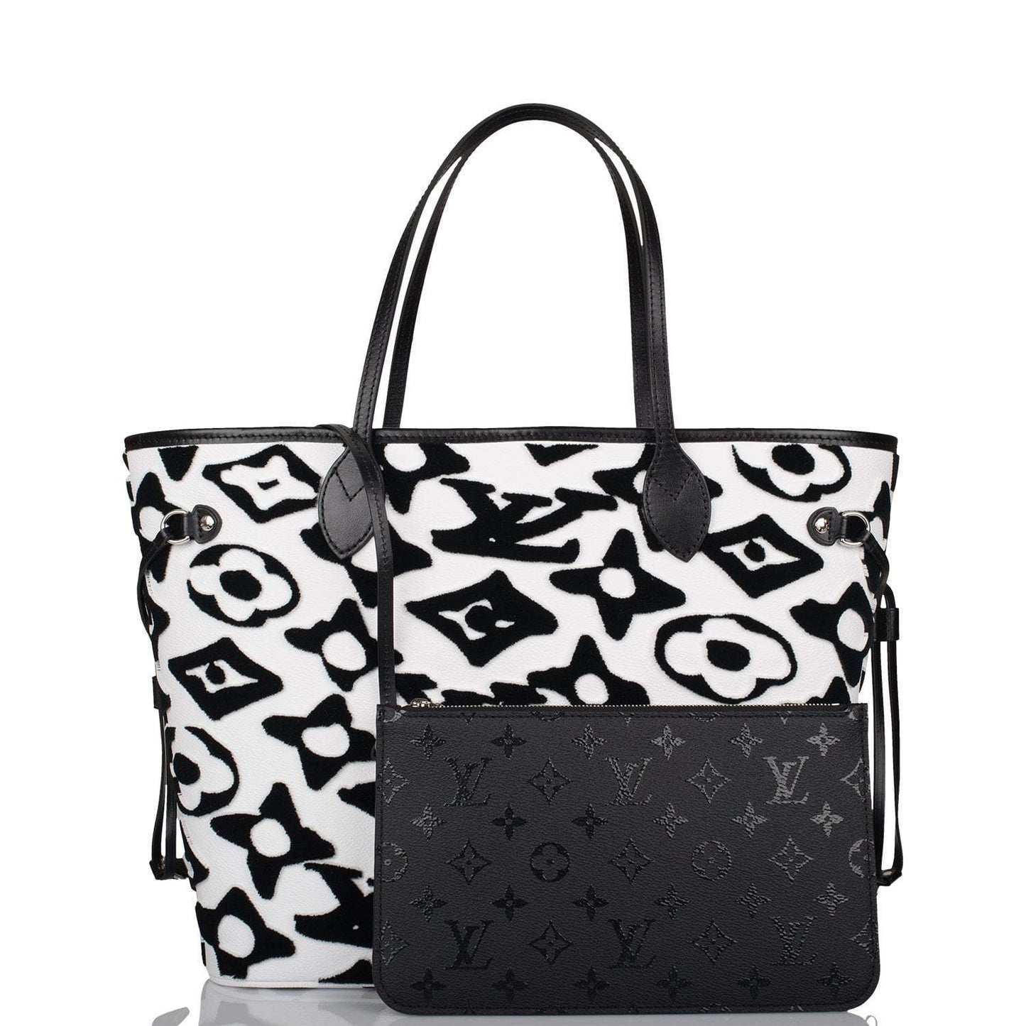 Louis Vuitton x UF Black and White Tufted Monogram Neverfull MM