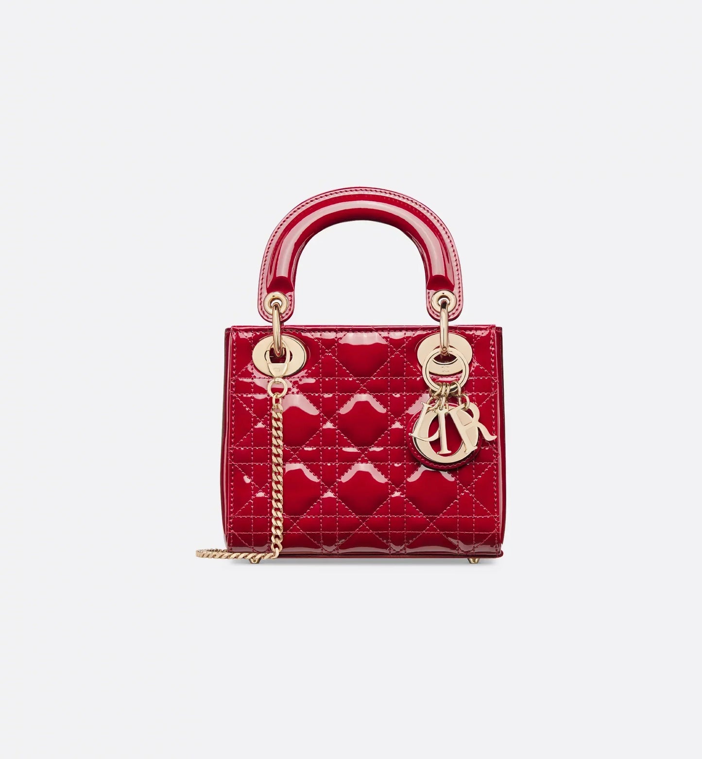 Patent Cannage Mini Lady Dior Bag