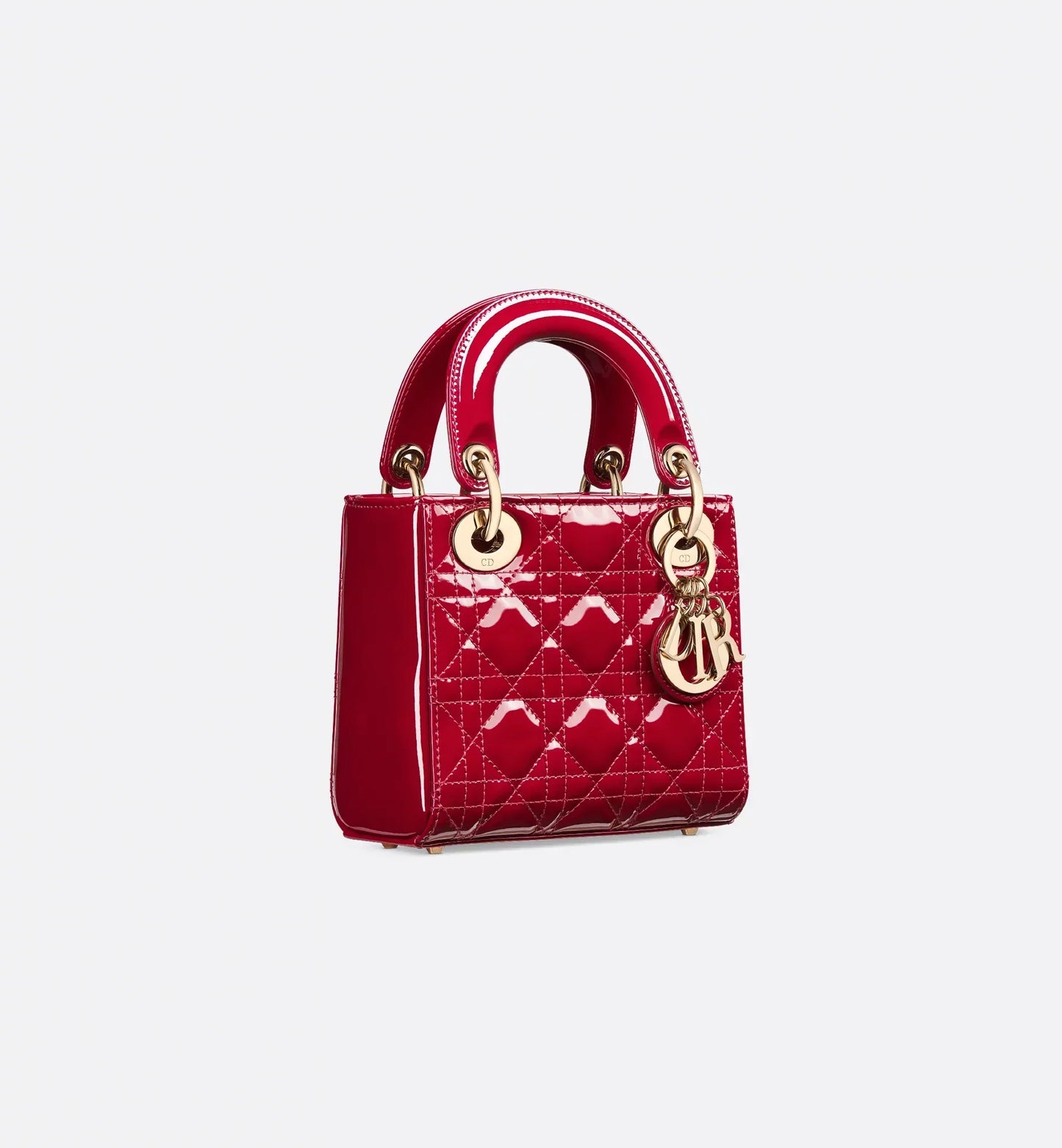 Patent Cannage Mini Lady Dior Bag