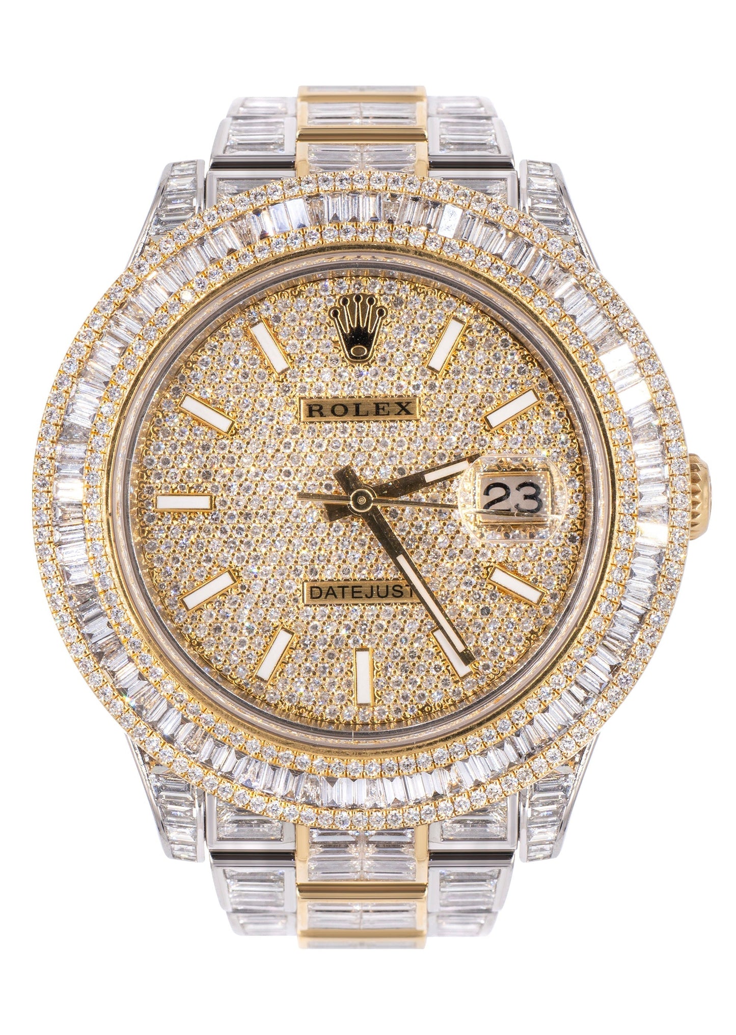 Rolex Datejust 41 MM | Diamond Baguette Iced Out | 40 Carats