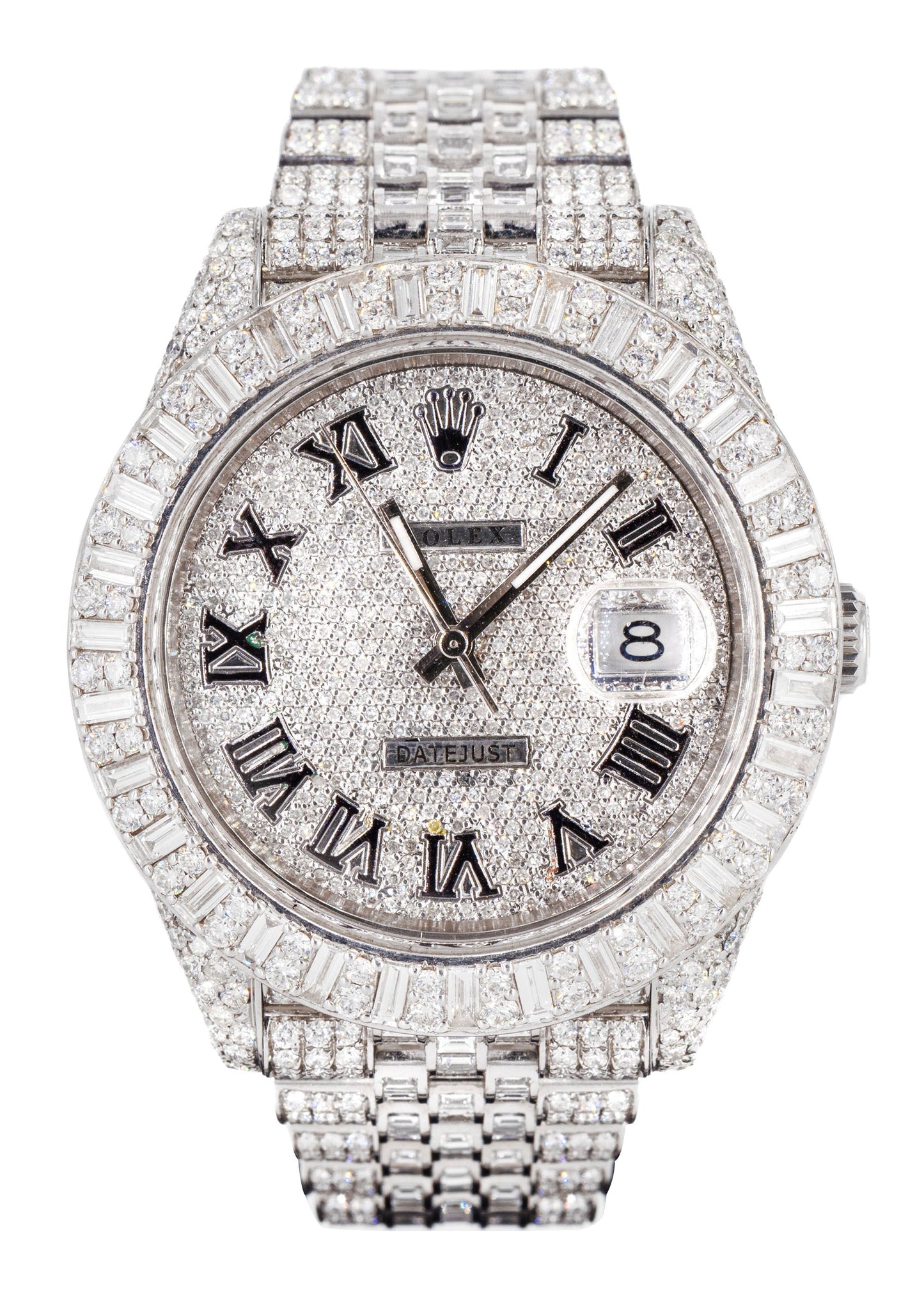 Rolex Datejust 41 MM Jubilee Band | Baguette & Round Diamonds | Iced Out | 25 Carats