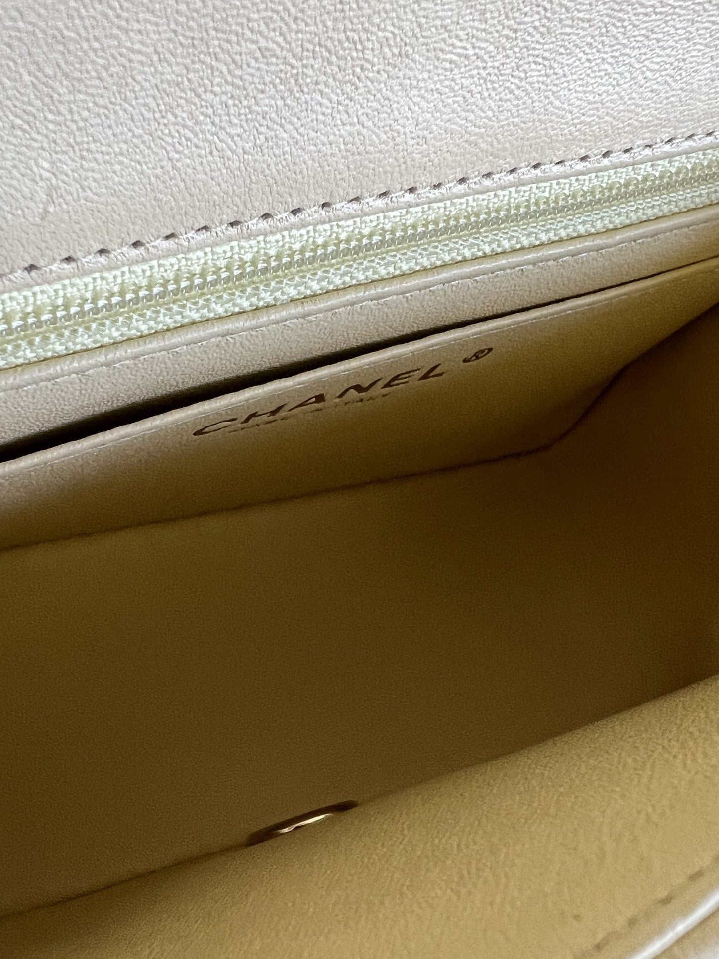 21C Mini Square Yellow Lambskin Quilted Single Flap LGHW