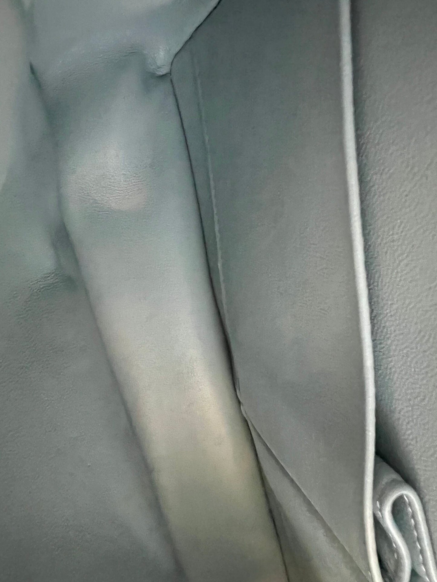 22P Light Blue Caviar Quilted Classic Flap Medium LGHW