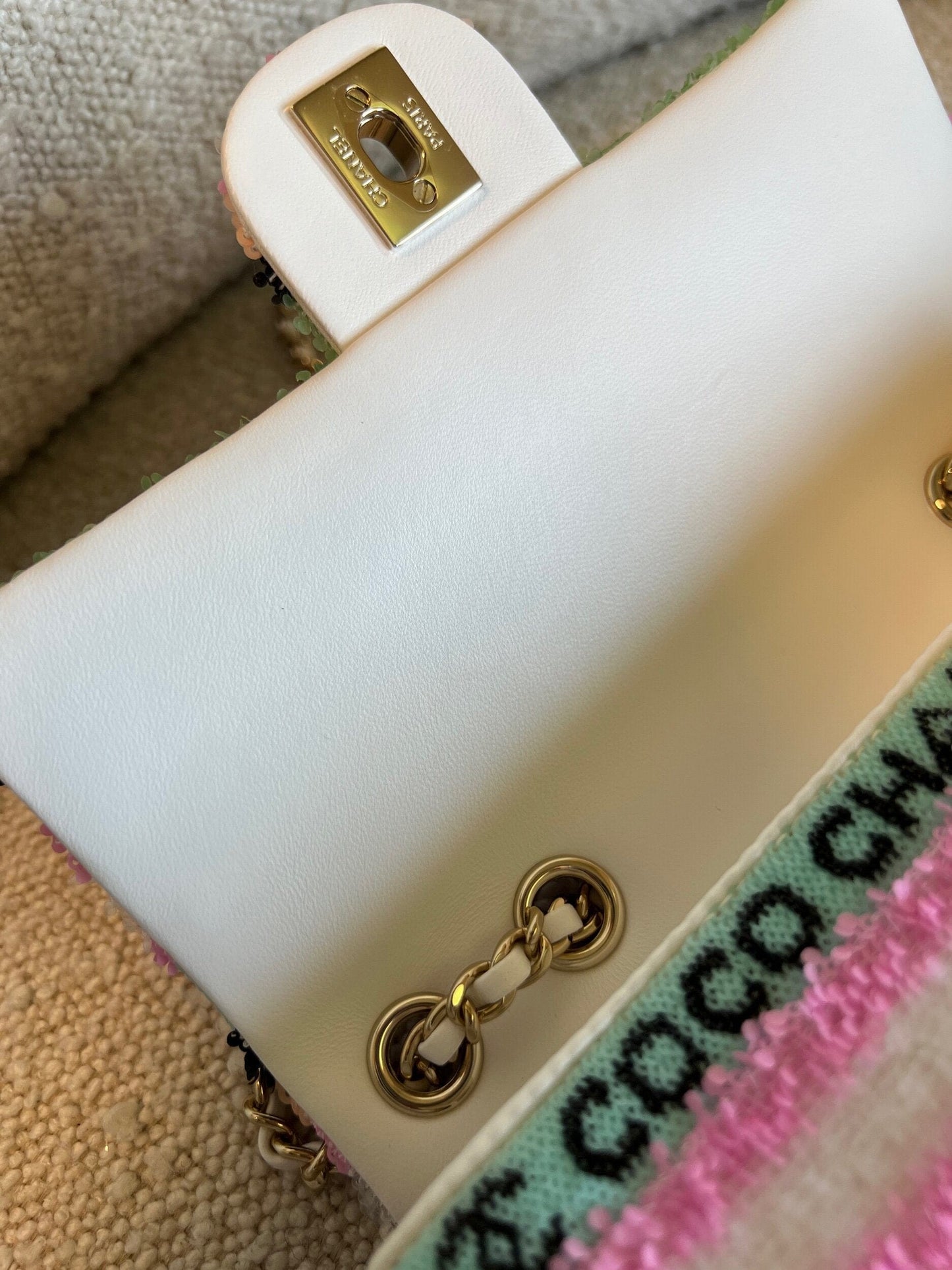 22S Mini Sequins & Gold-Tone Metal Multicolor Flap LGHW