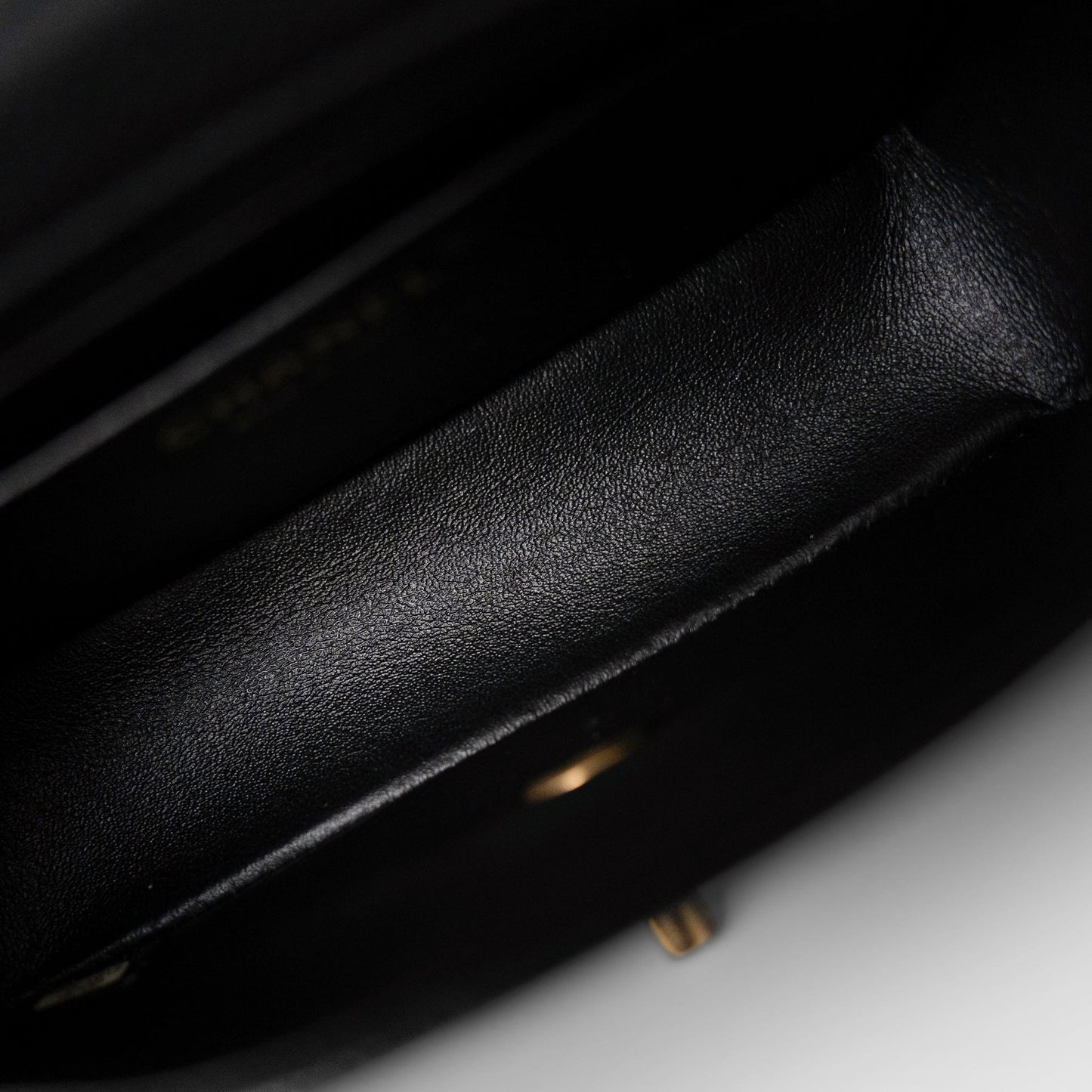 15B Black Caviar Quilted Mini Rectangular Flap Aged Gold Hardware