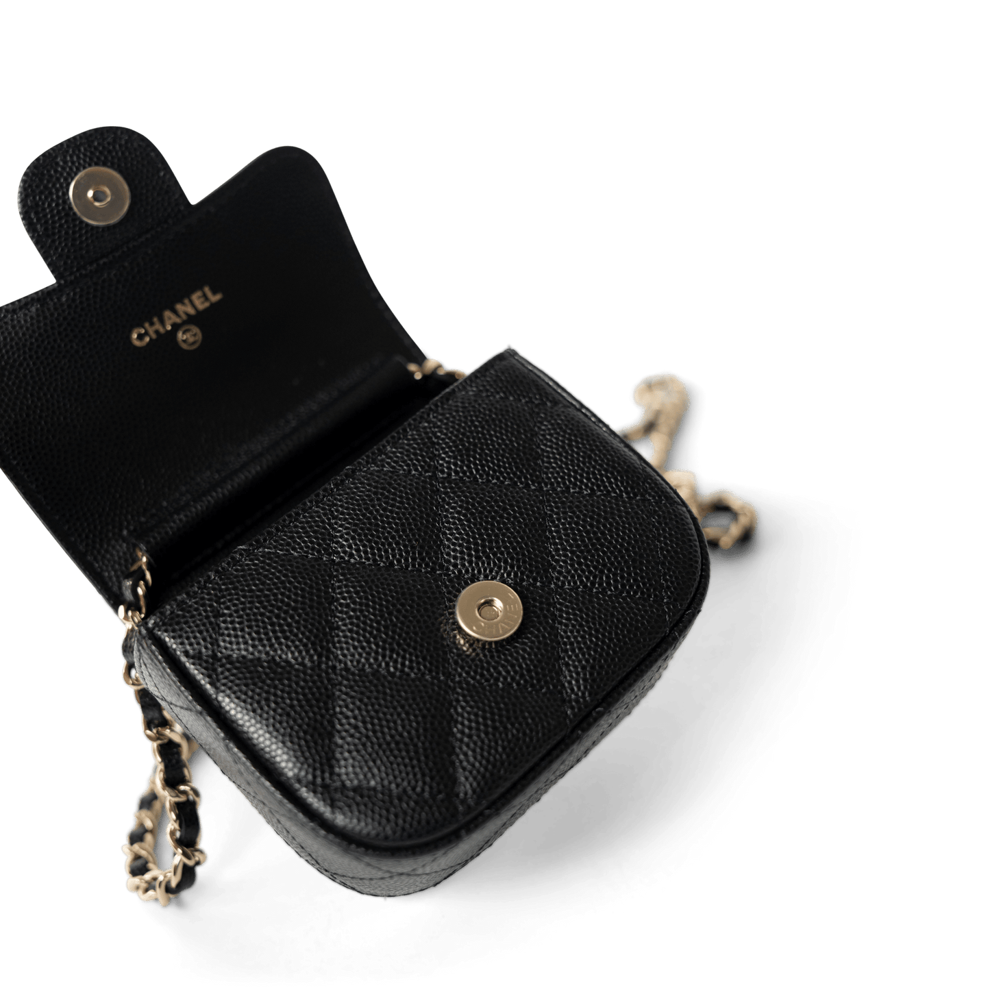 22C Mini Vanity Caviar Quilted Black (micro size)