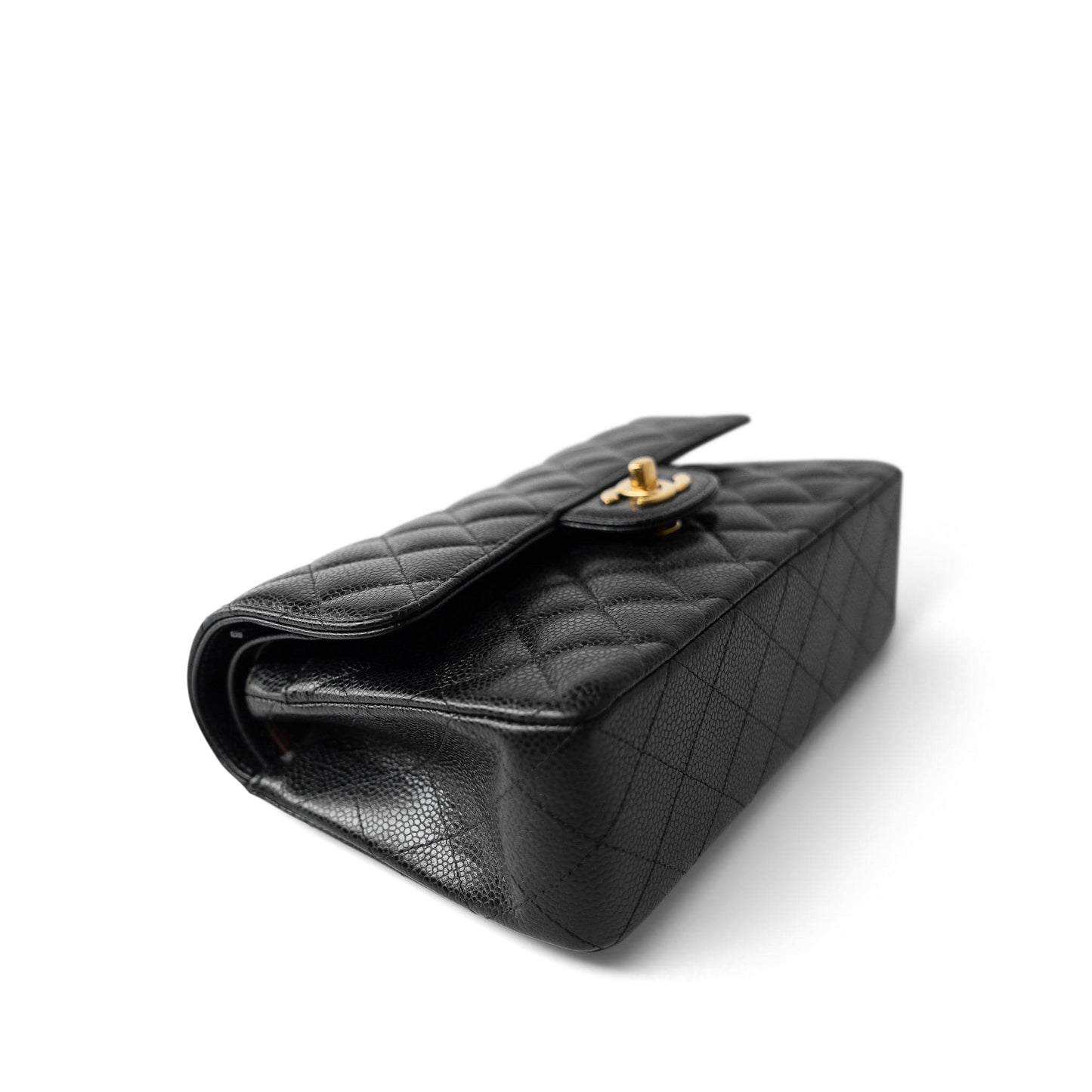 Black Caviar Quilted Classic Flap Small Gold Hardware