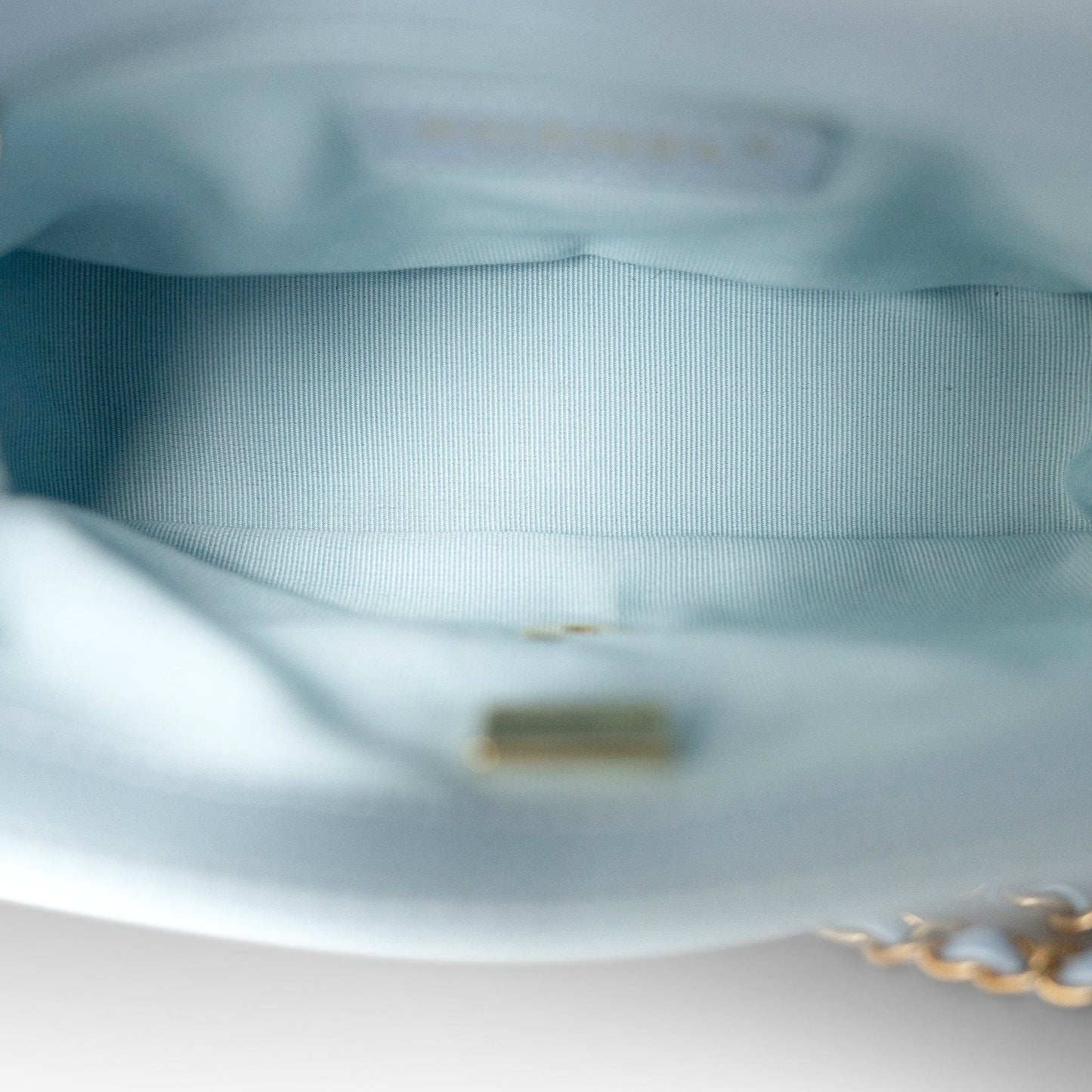 21K My Perfect Bag Light Blue Caviar Quilted Aged Gold Hardware