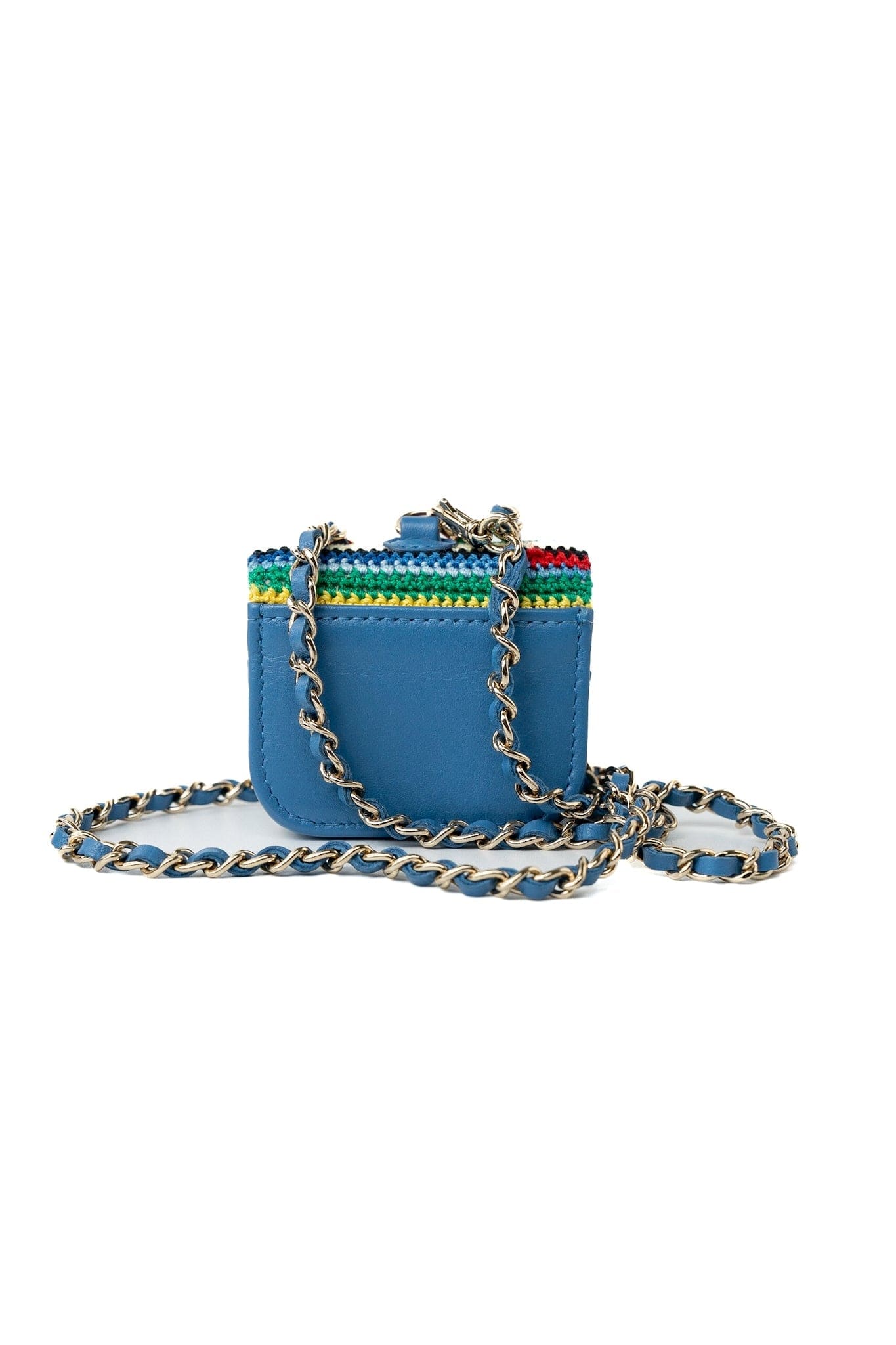 Multicolor Tweed Coco AirPods Case Necklace