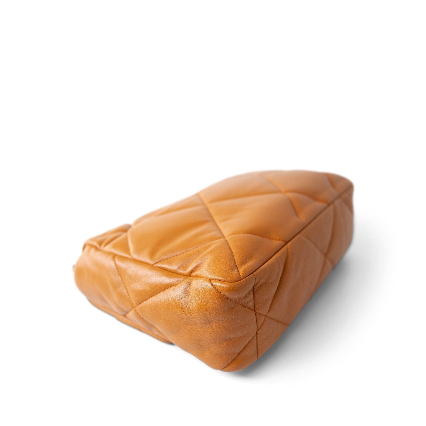 21A Light Brown Lambskin Quilted Medium/Large 19 Flap Mixed Hardware