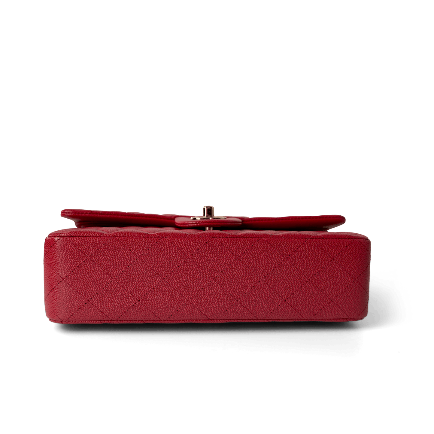 Red Caviar Quilted Classic Flap Medium Light Gold Hardware