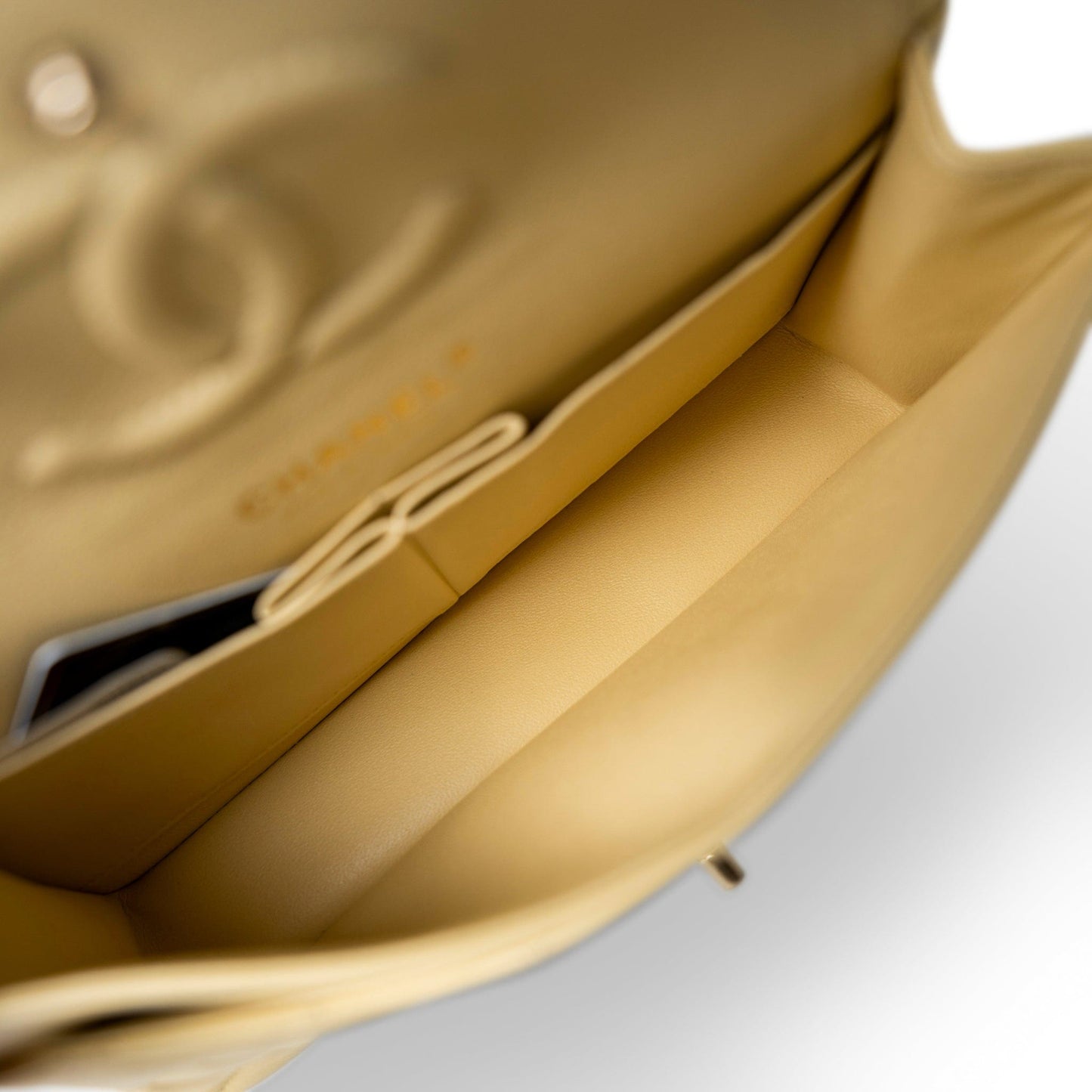 21C Yellow Lambskin Quilted Classic Flap Small Light Gold Hardware