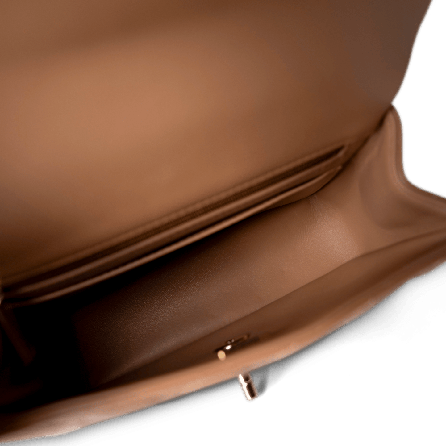 23P Dark Beige Lambskin Quilted Mini Top Handle LGHW