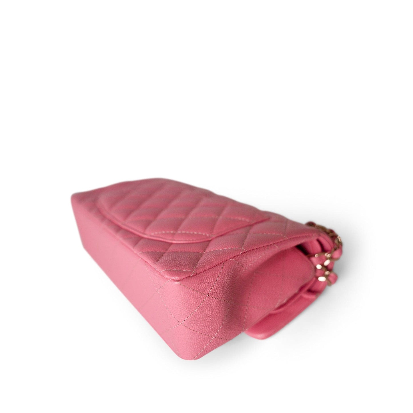 21P Pink Caviar Quilted Classic Flap Small Light Gold Hardware