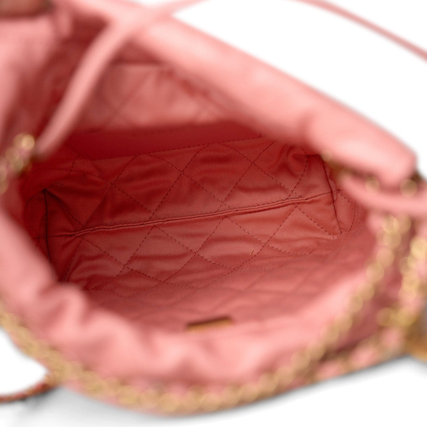 23K Pink Caviar Quilted 22 Bag Mini