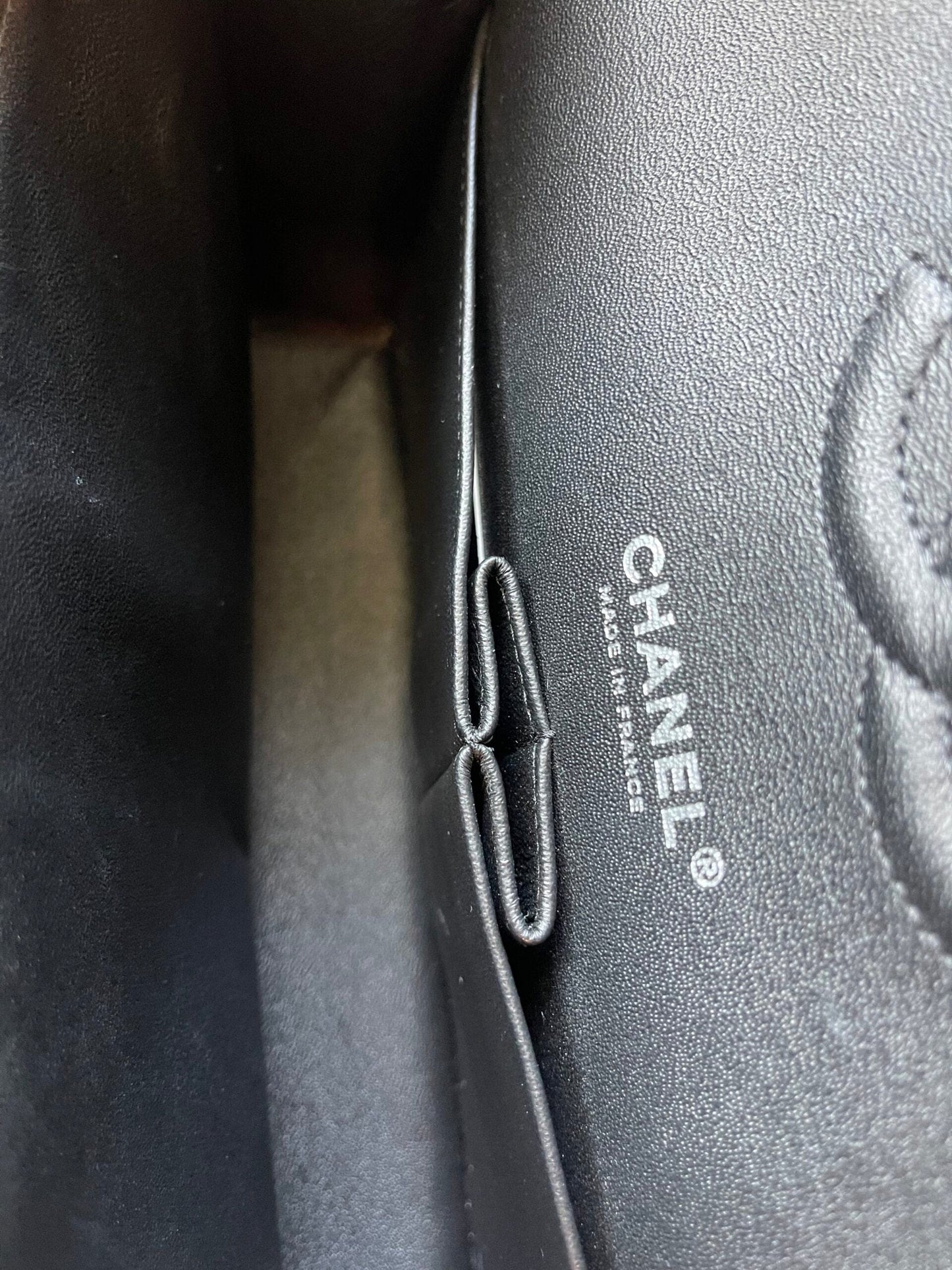 So Black Lambskin Chevron Medium Classic Flap