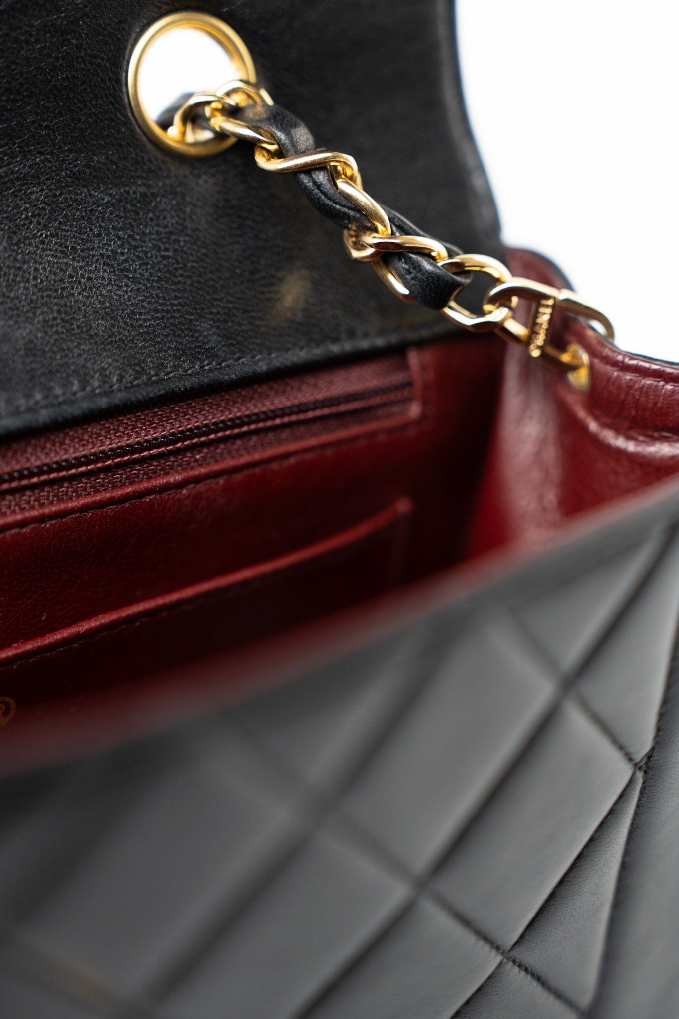 Vintage Diana Flap Small Lambskin Quilted Single Flap GHW