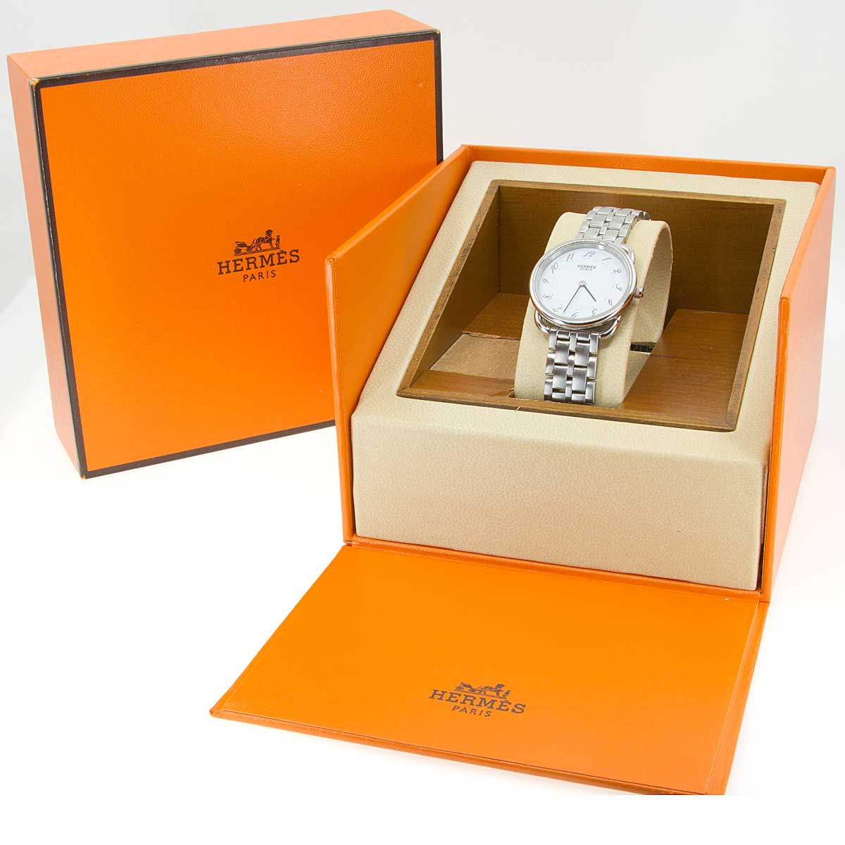 Hermes Arceau White Dial