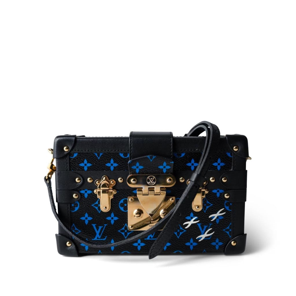 Louis Vuitton Monogram Petite Malle Blue Black
