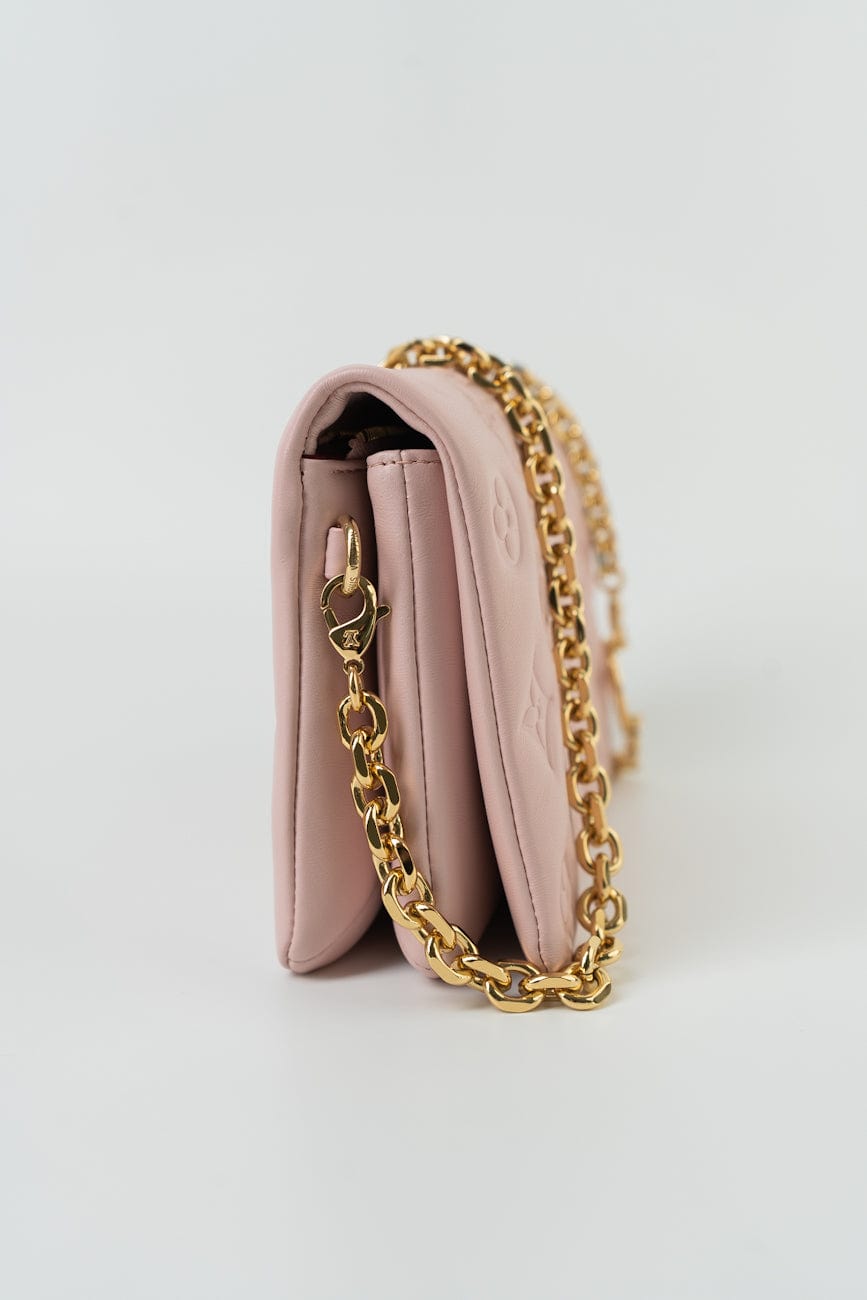 Louis Vuitton Pochette Coussin Light Pink Lambskin Embossed