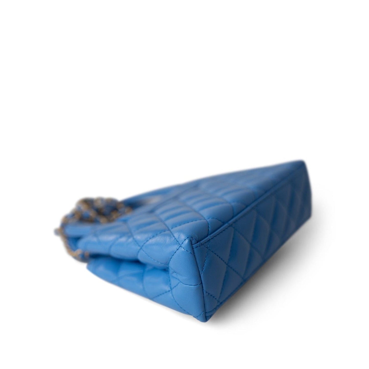 24P Blue Nano Kelly Shopper Aged Gold Hardware