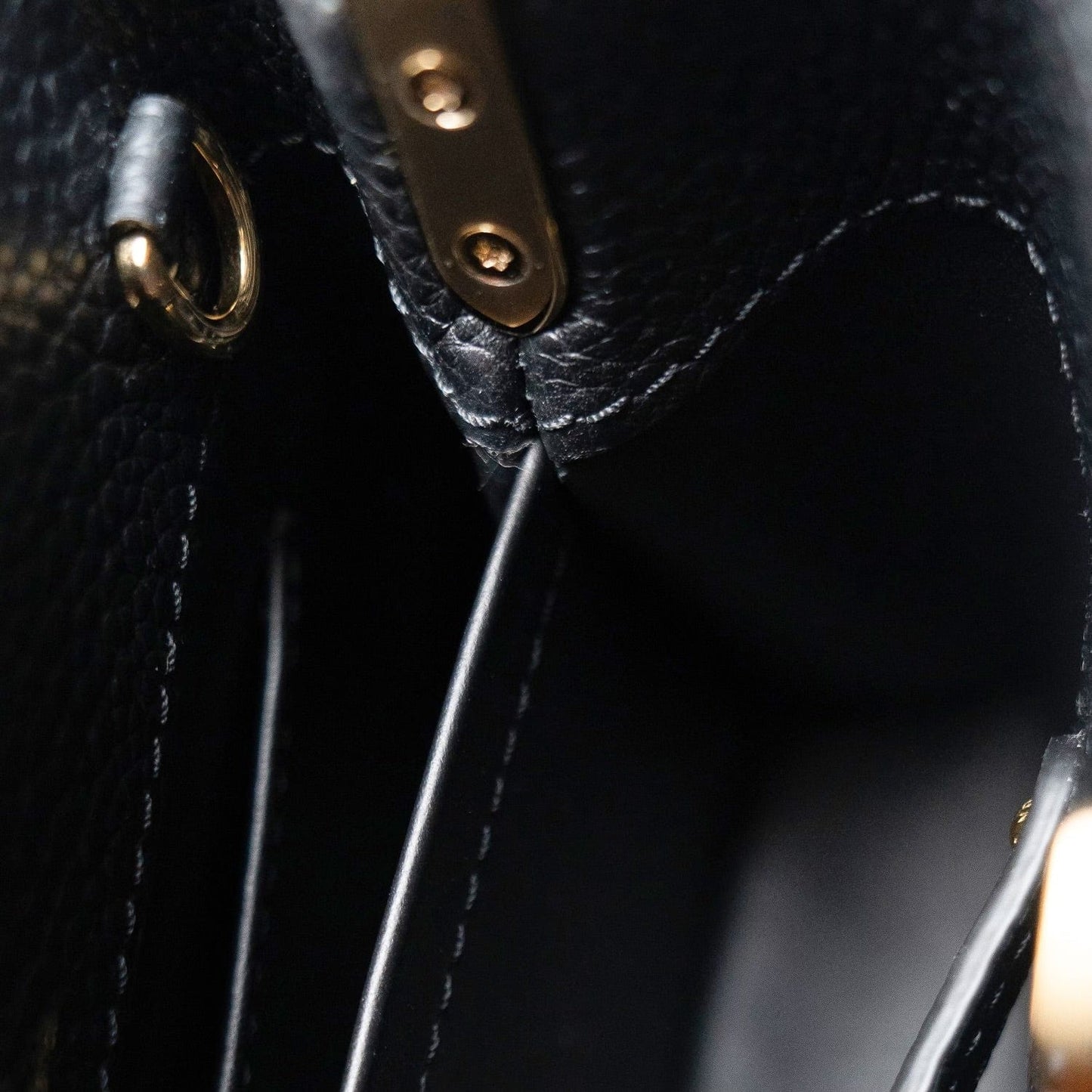 Louis Vuitton Black Taurillon Mini Capucines