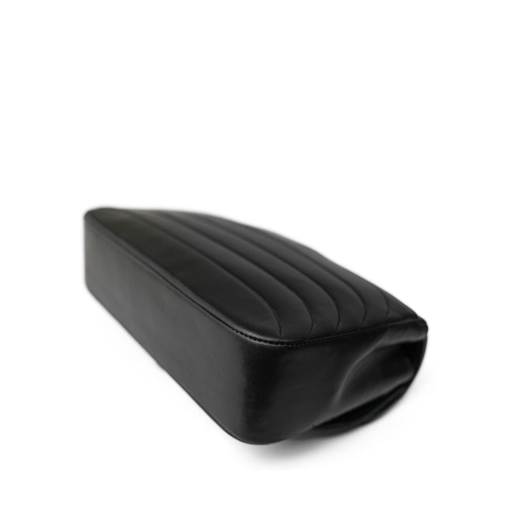 Black Horizontal Mademoiselle Multi Flap Bag GHW