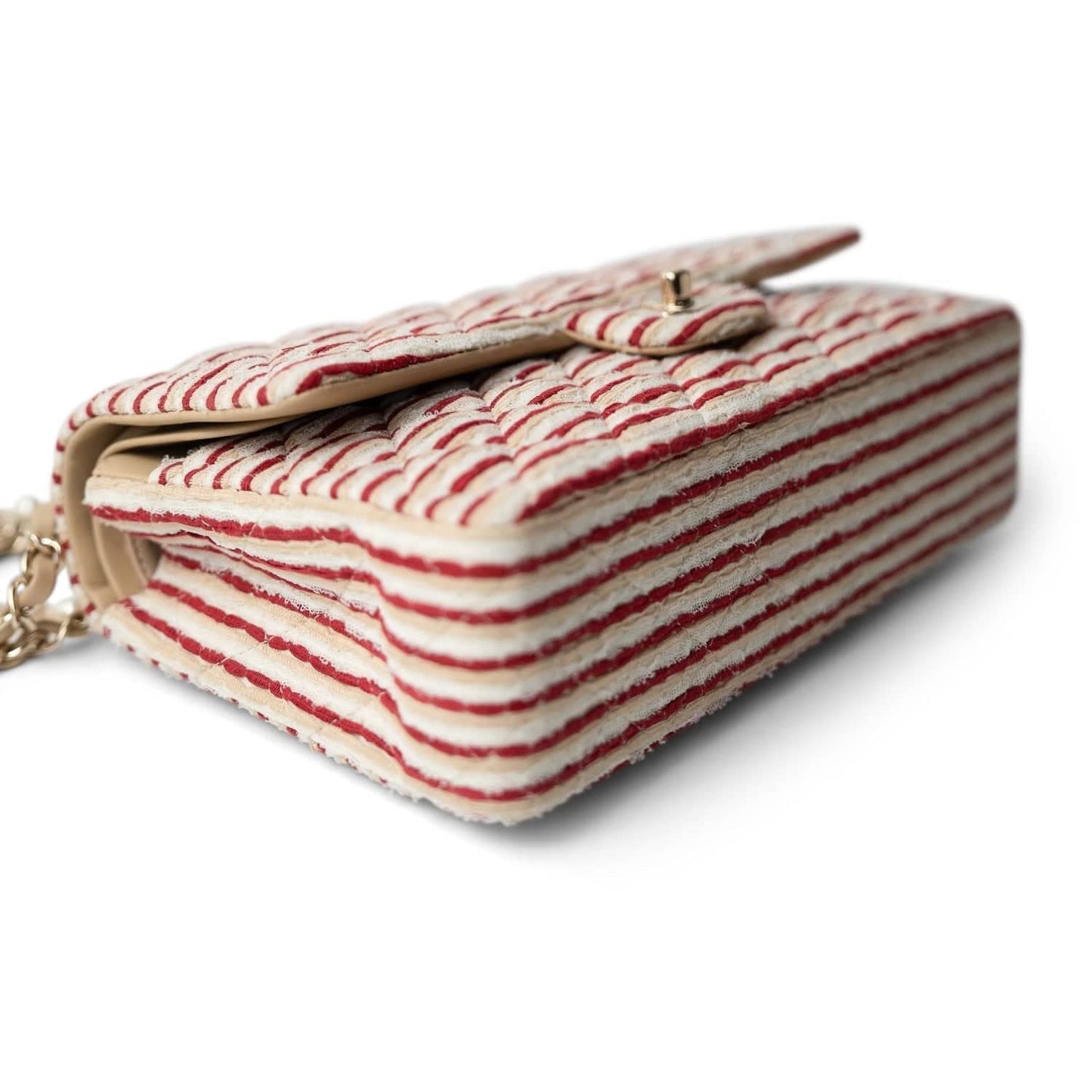 Red Striped Jersey Coco Sailor Flap Bag LGHW
