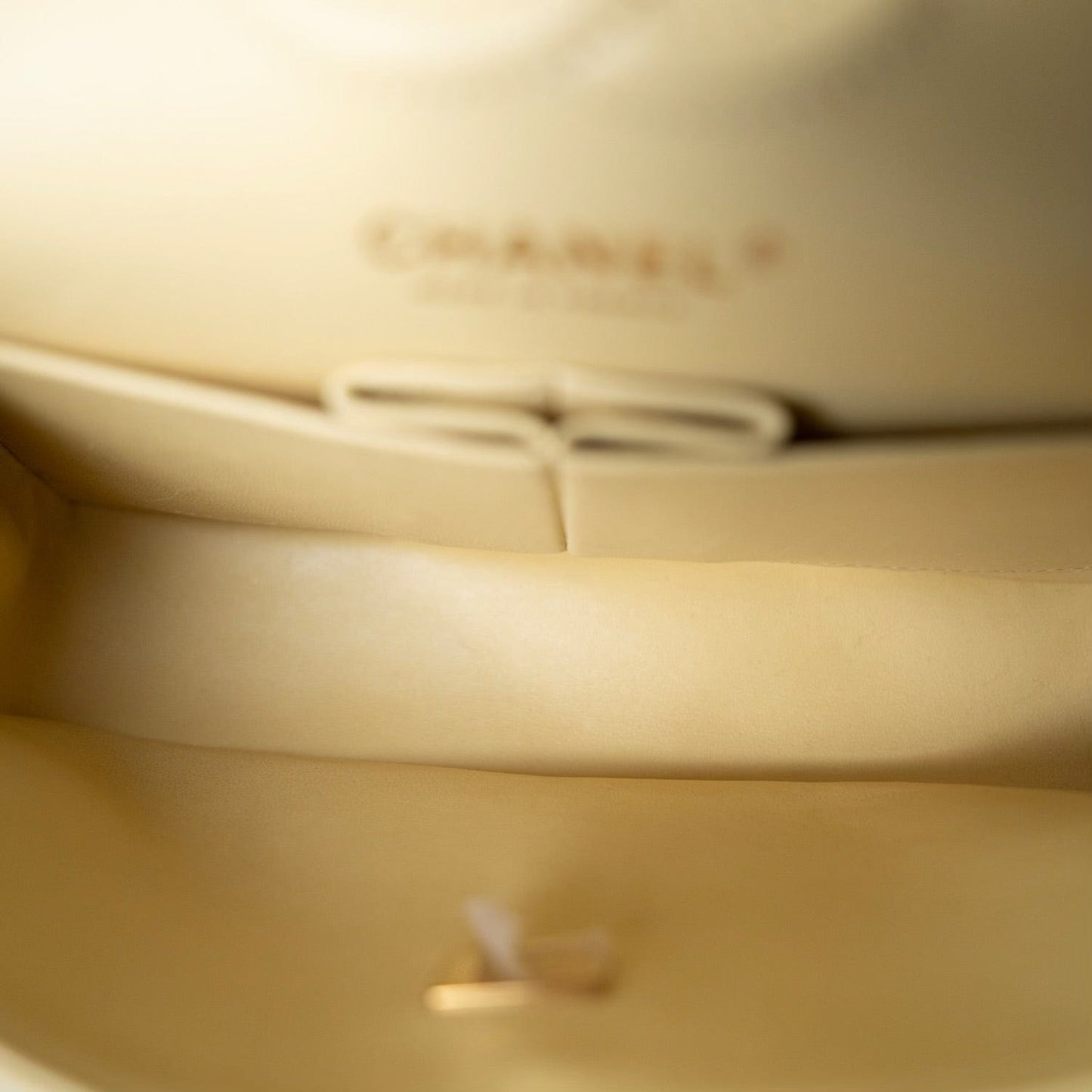 22B Light Yellow Caviar Quilted Classic Flap Small LGHW