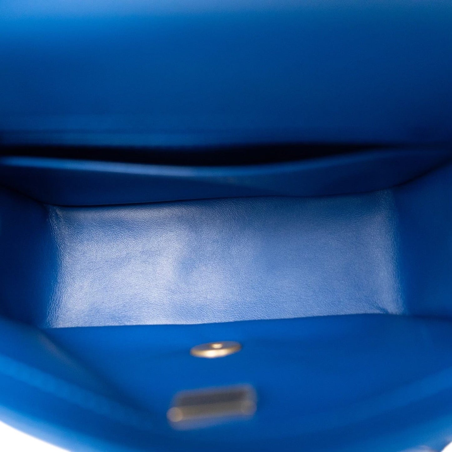 22B Blue Pearl Crush Mini Square Flap Aged Gold Hardware