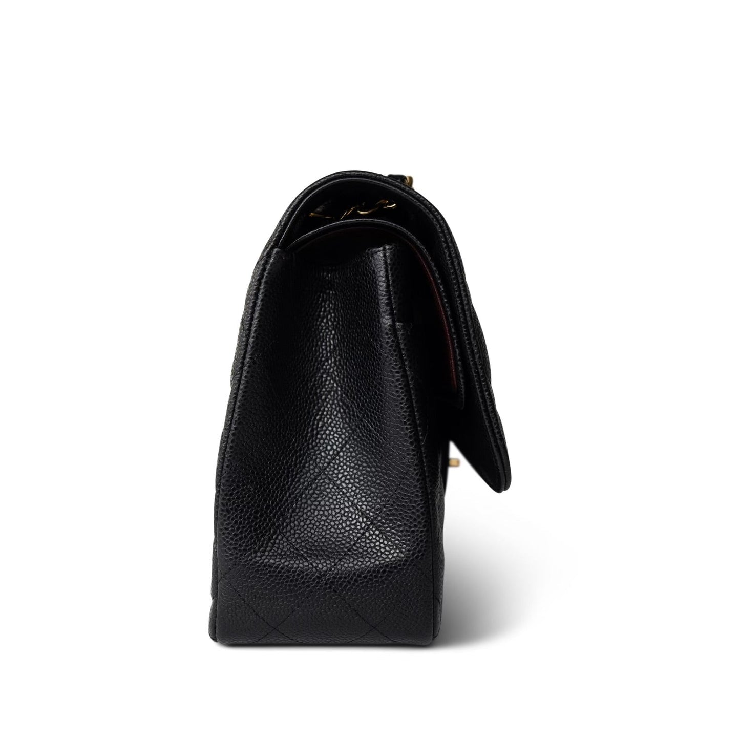 Black Caviar Quilted Jumbo Classic Flap Gold Hardware