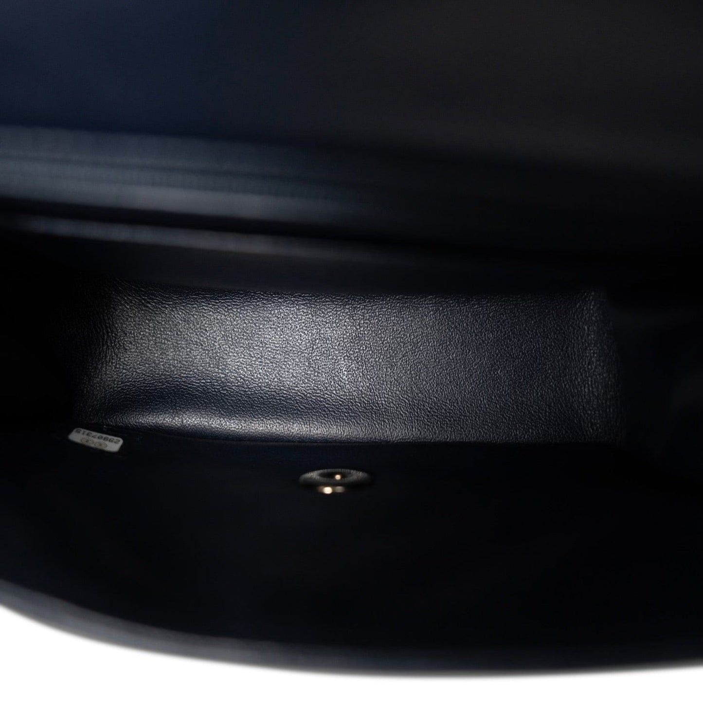 Navy Lambskin Quilted Mini Square Flap Bag LGHW