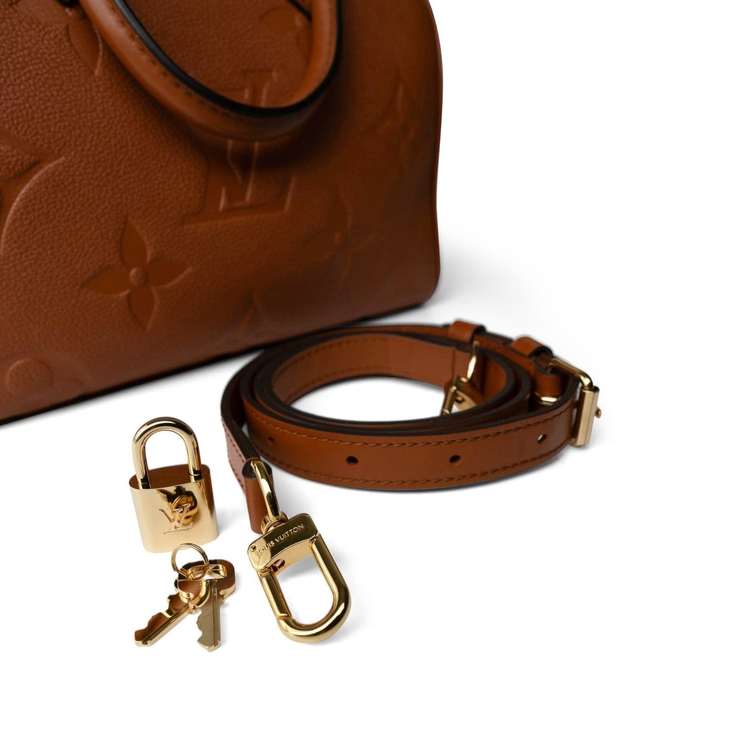 Louis Vuitton Empreinte Monogram Speedy Bandouliere 25 Cognac